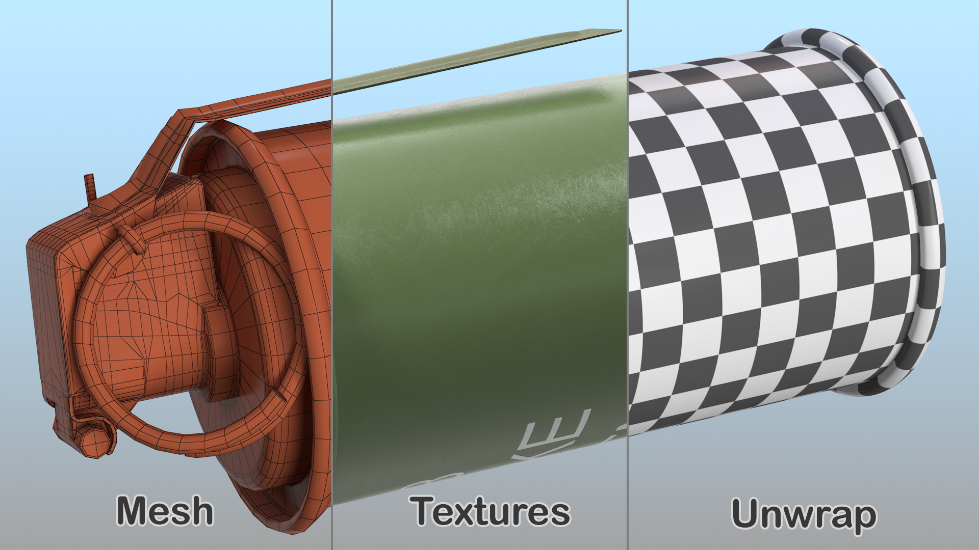 3D M18 Colored Smoke Grenade Green