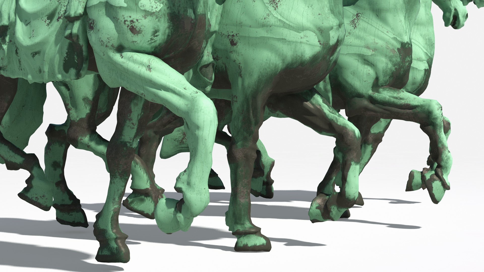 3D model Quadriga Horses