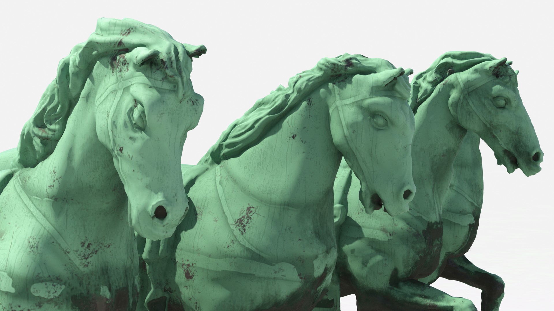 3D model Quadriga Horses