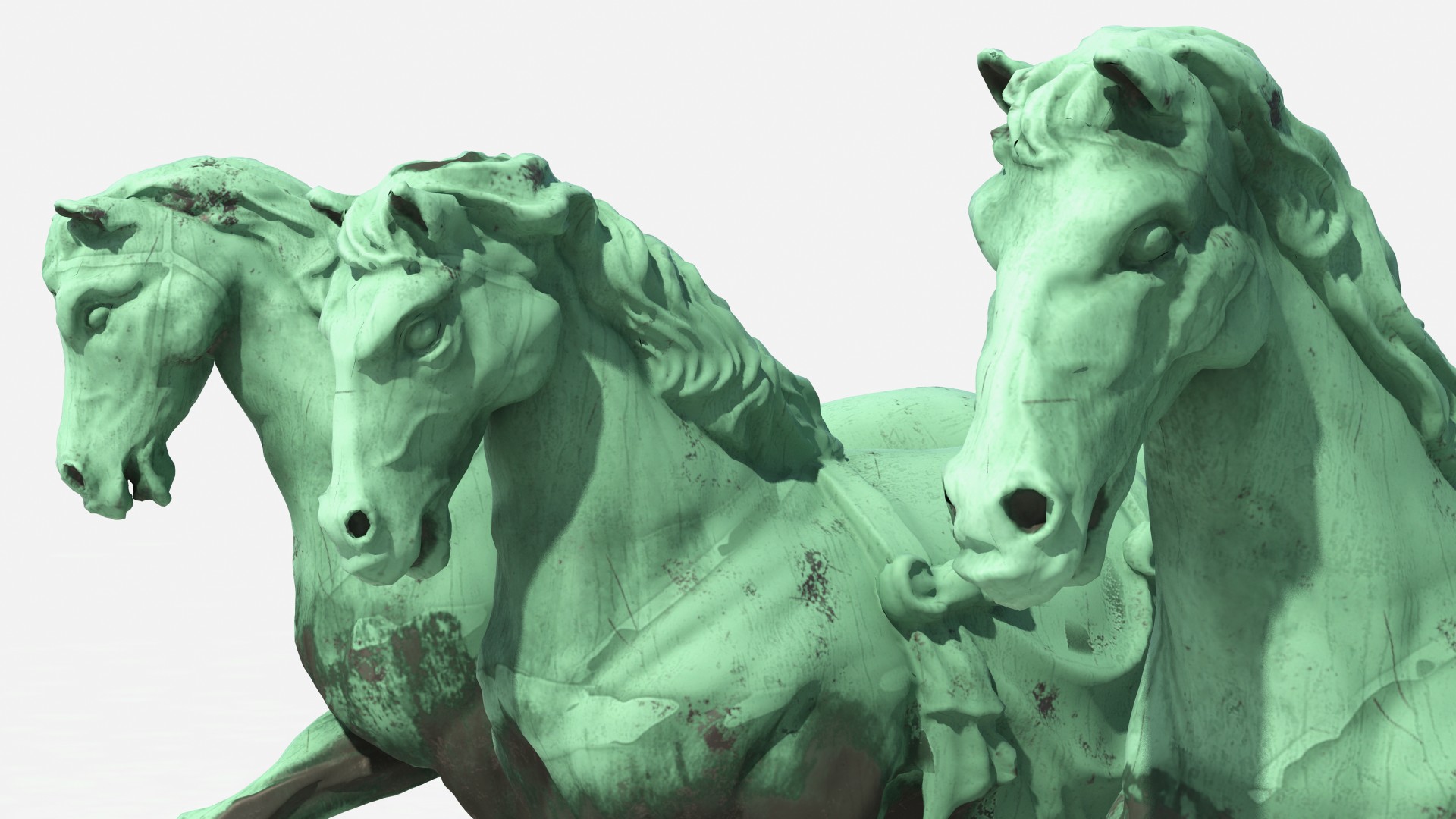 3D model Quadriga Horses