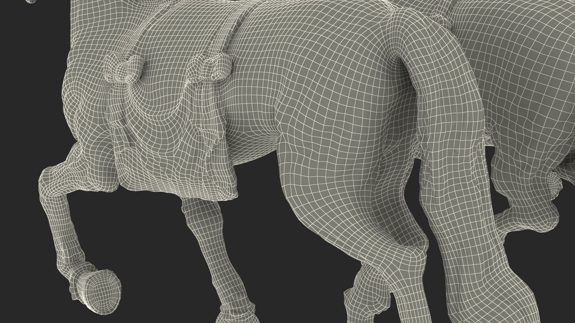 3D model Quadriga Horses