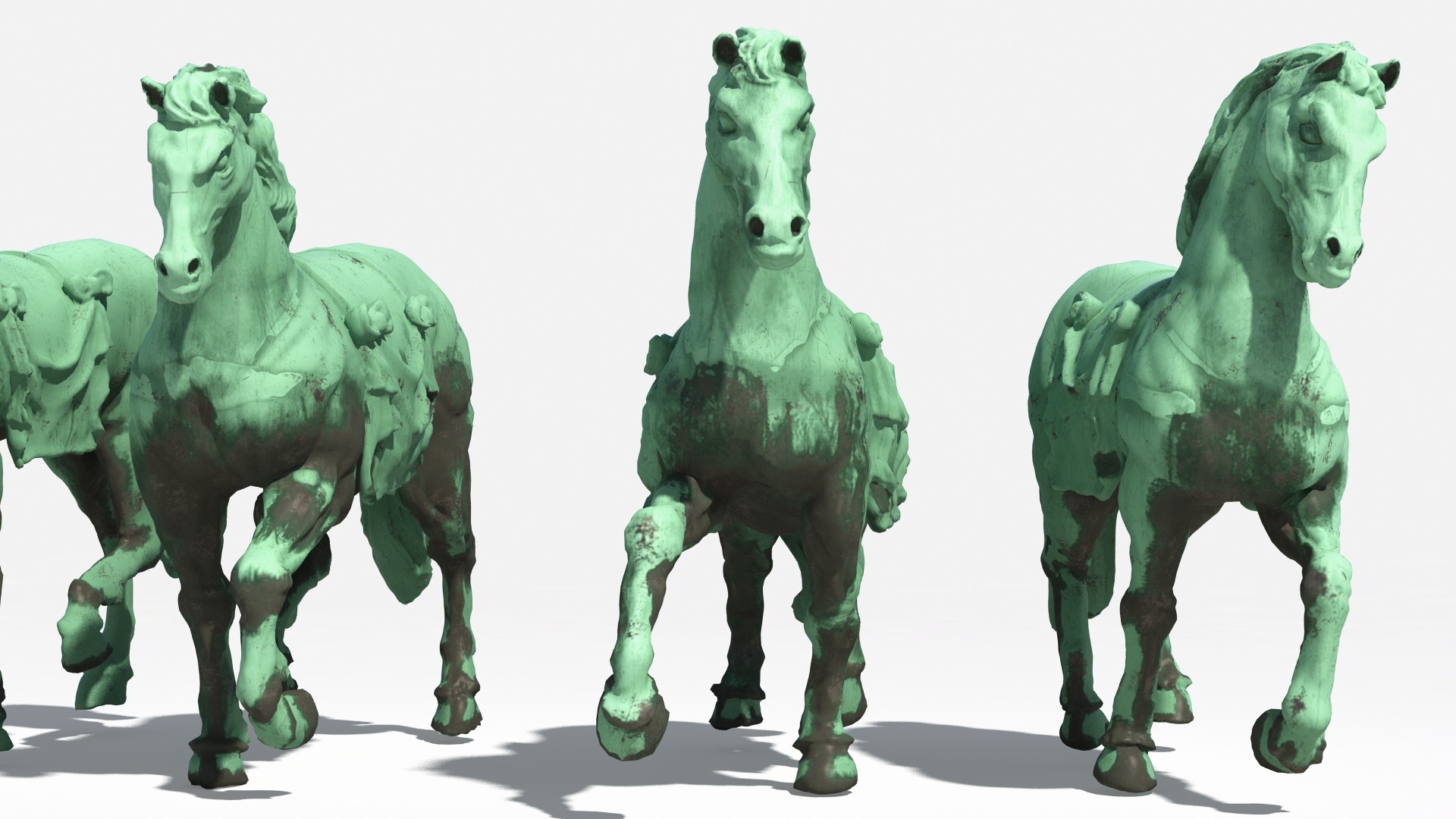 3D model Quadriga Horses