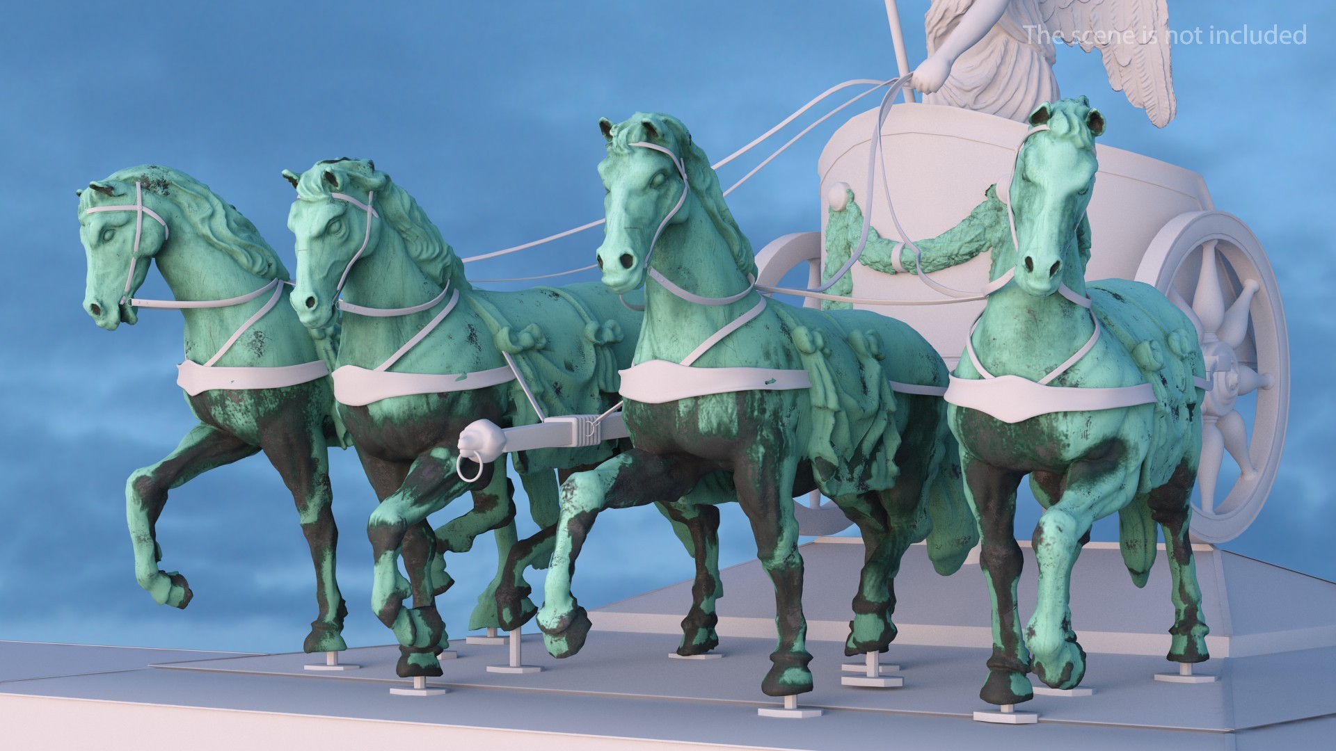 3D model Quadriga Horses