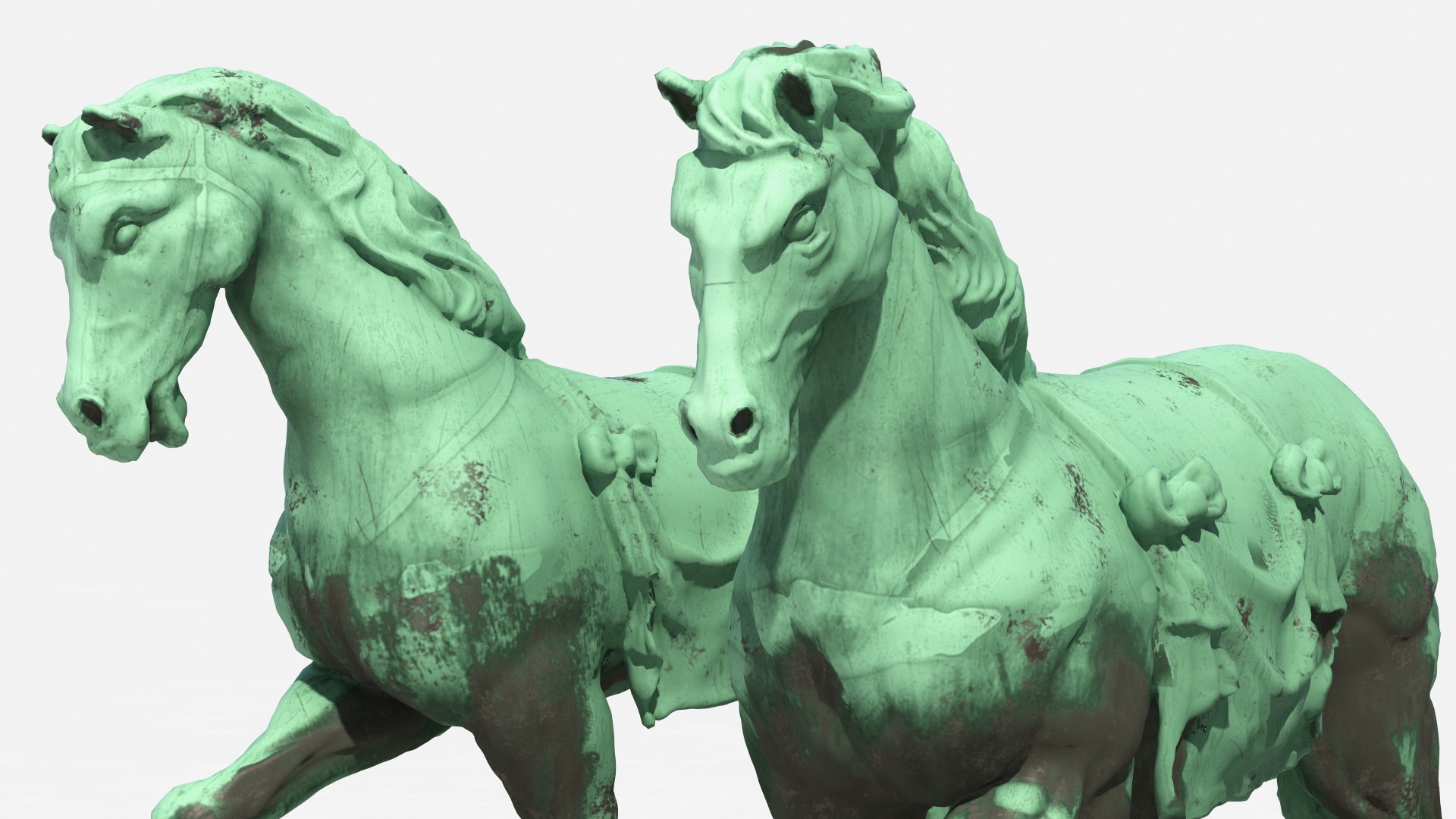 3D model Quadriga Horses