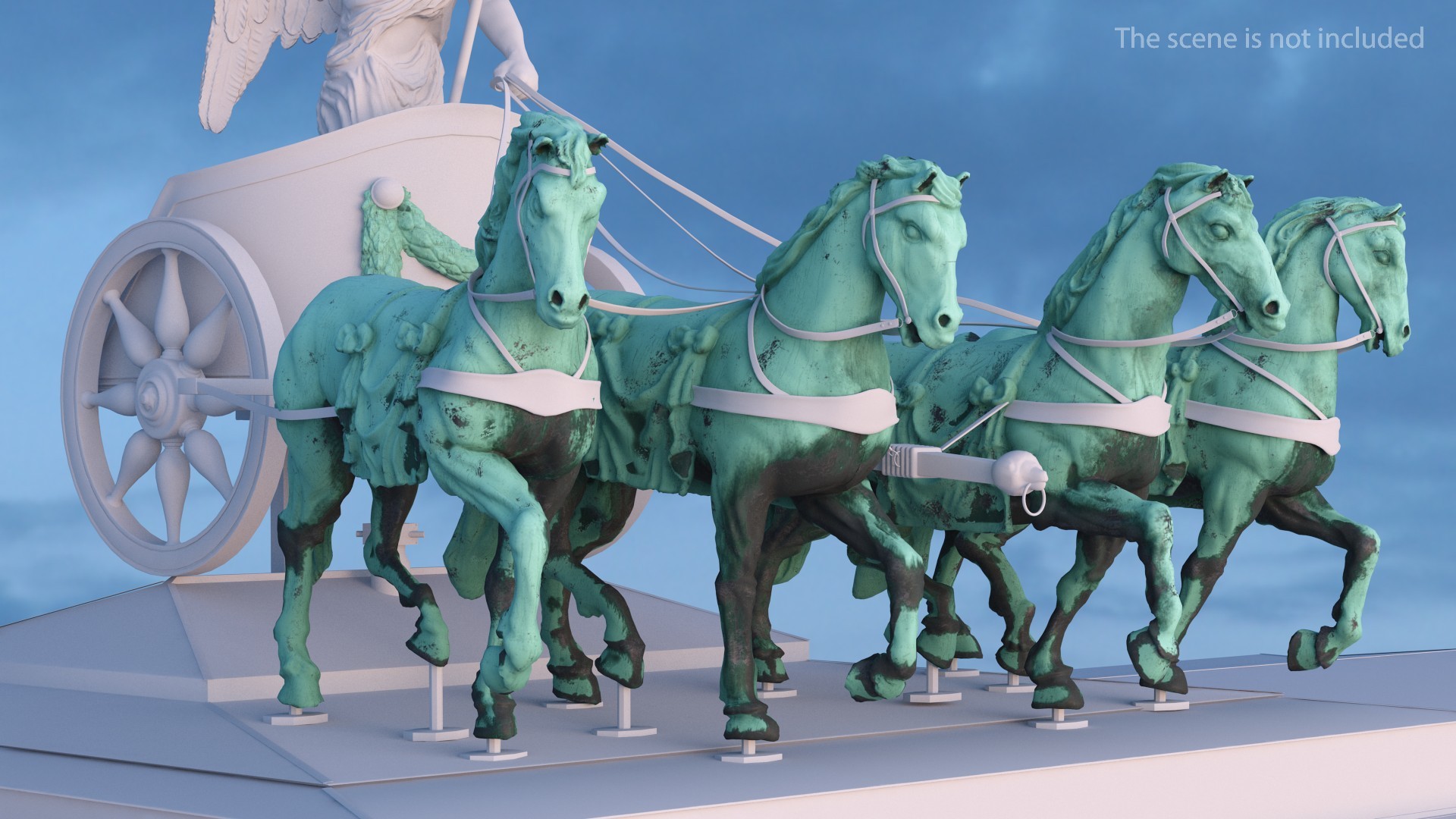 3D model Quadriga Horses