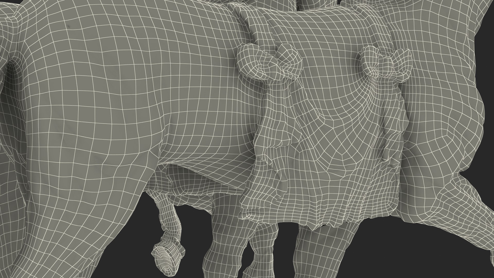 3D model Quadriga Horses