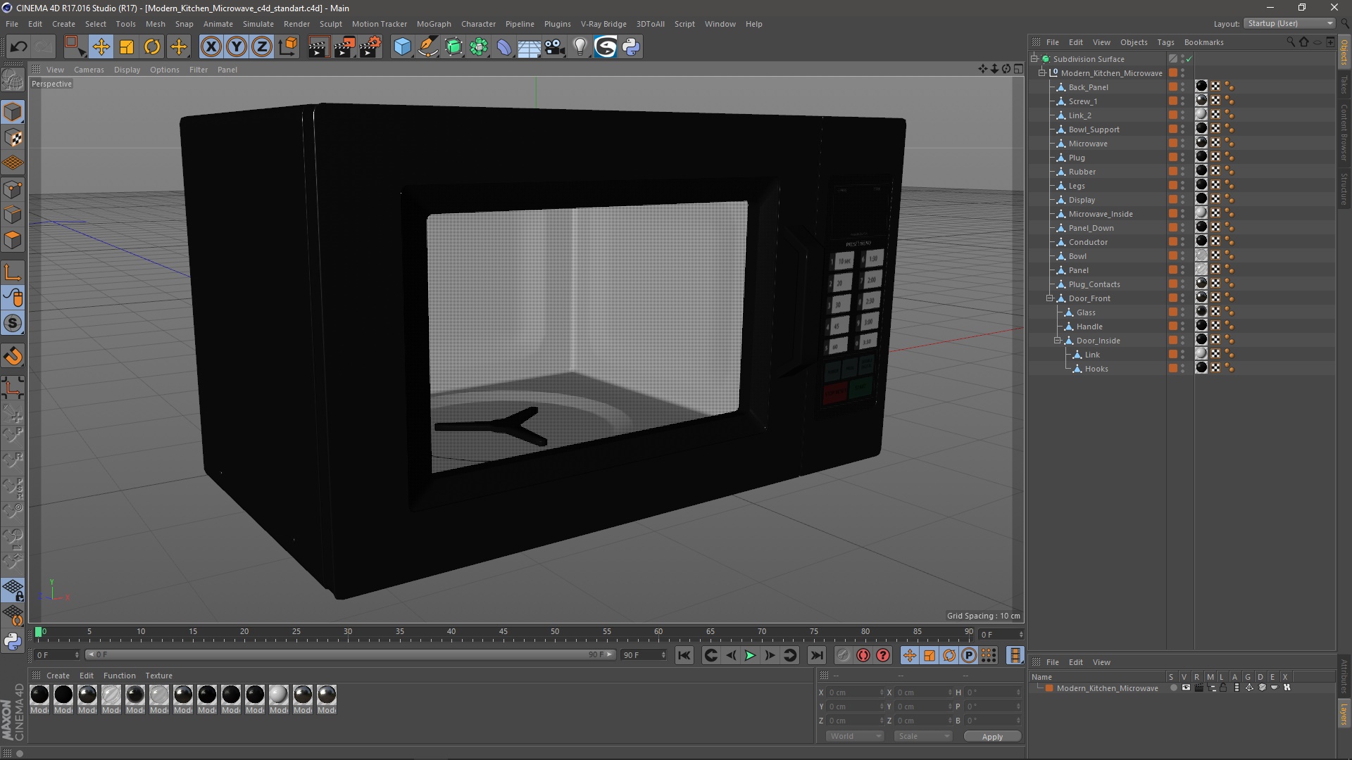 Modern Kitchen Microwave 3D model