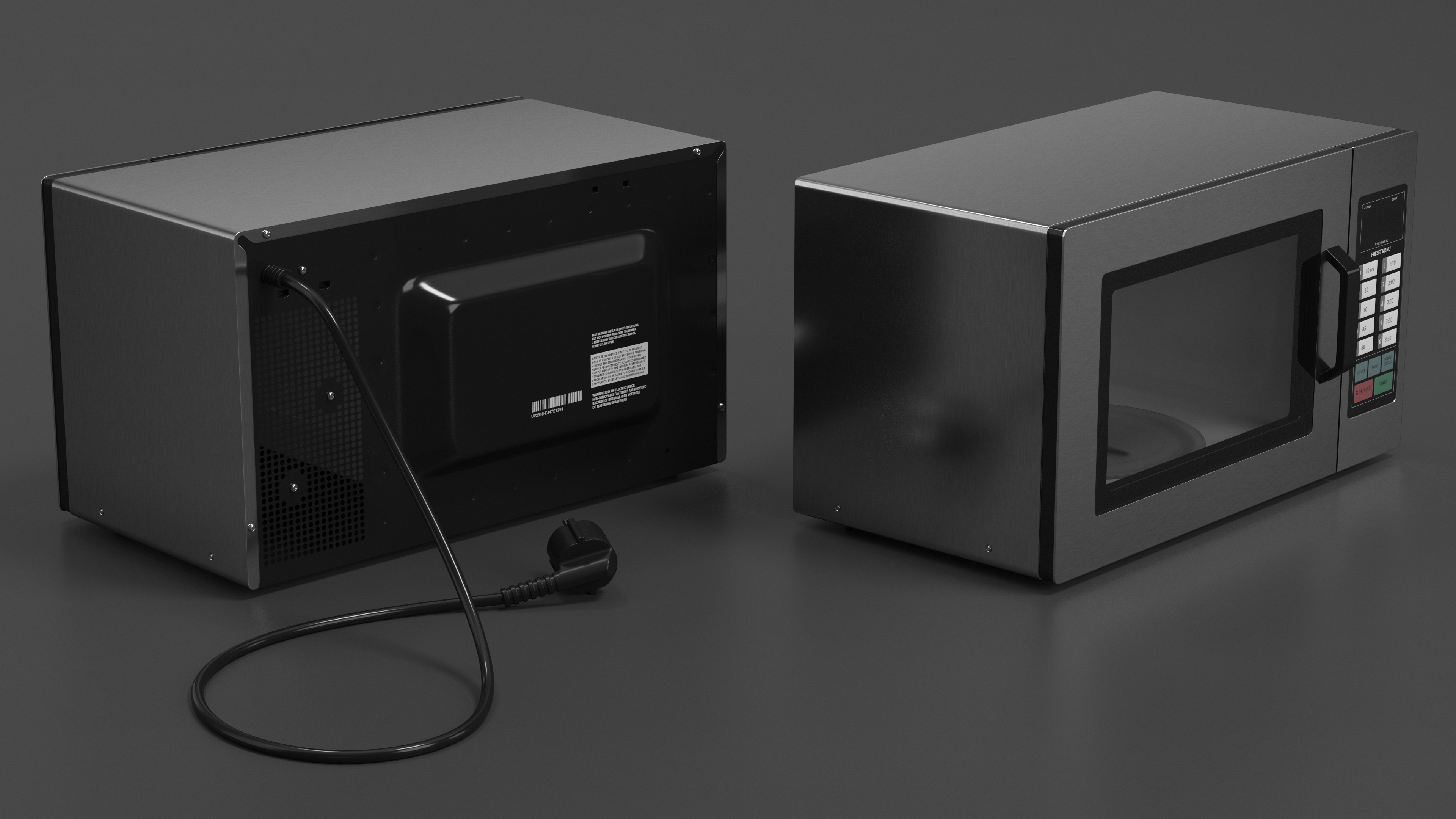 Modern Kitchen Microwave 3D model