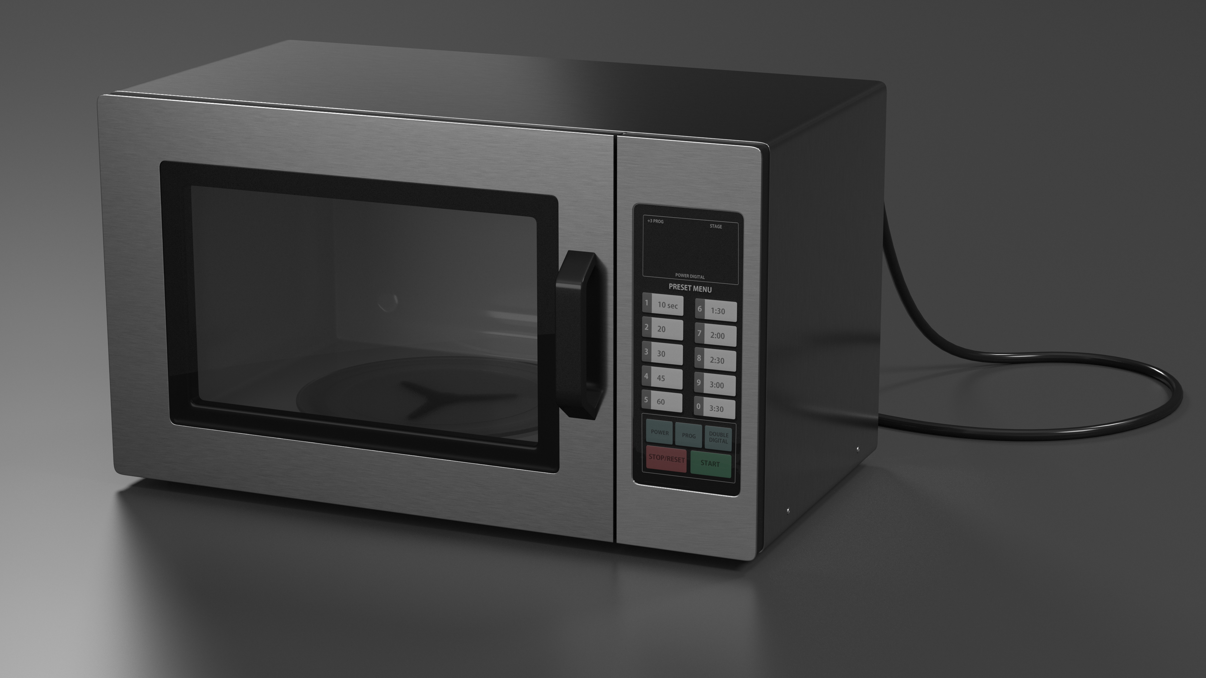 Modern Kitchen Microwave 3D model