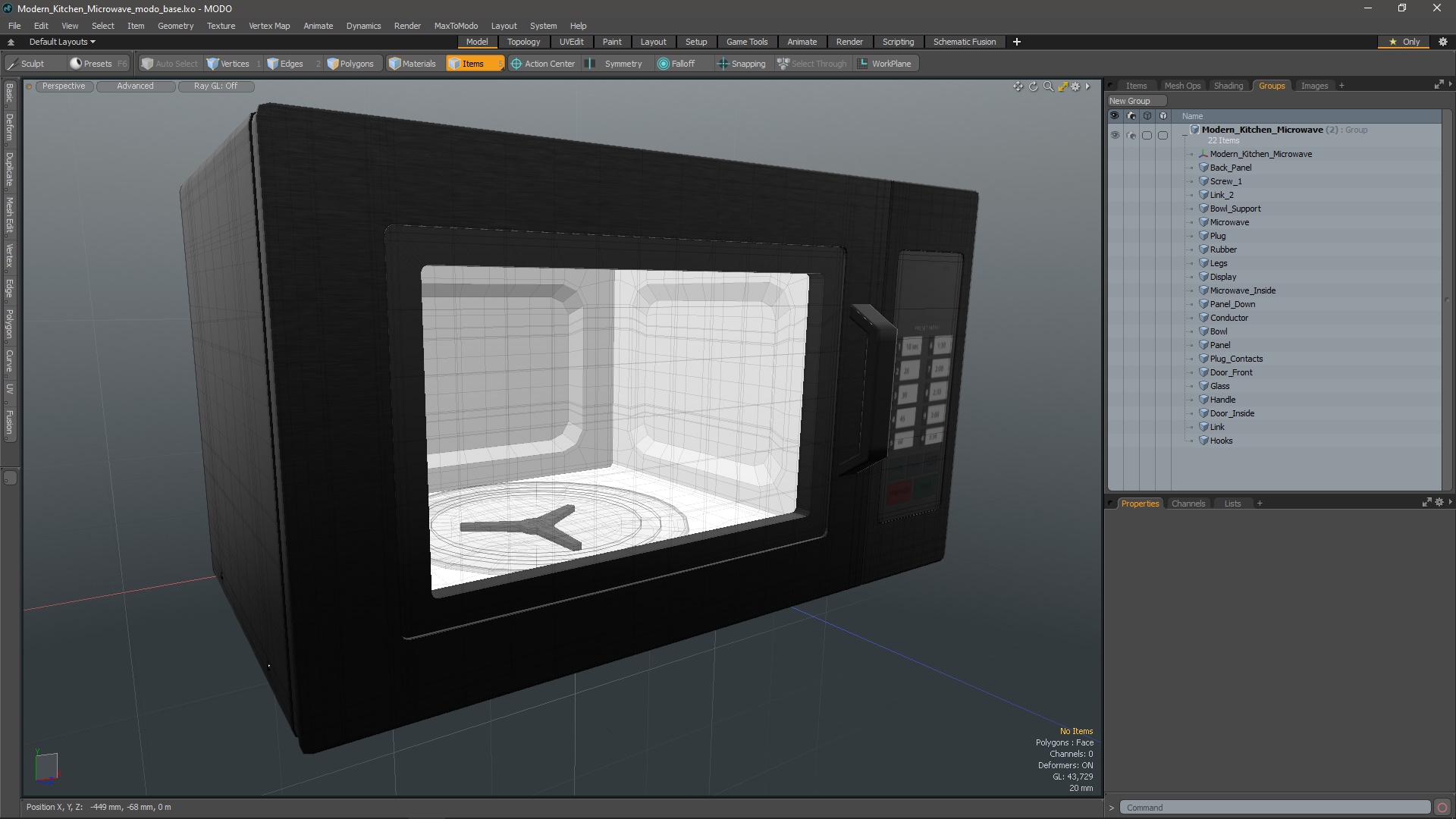 Modern Kitchen Microwave 3D model