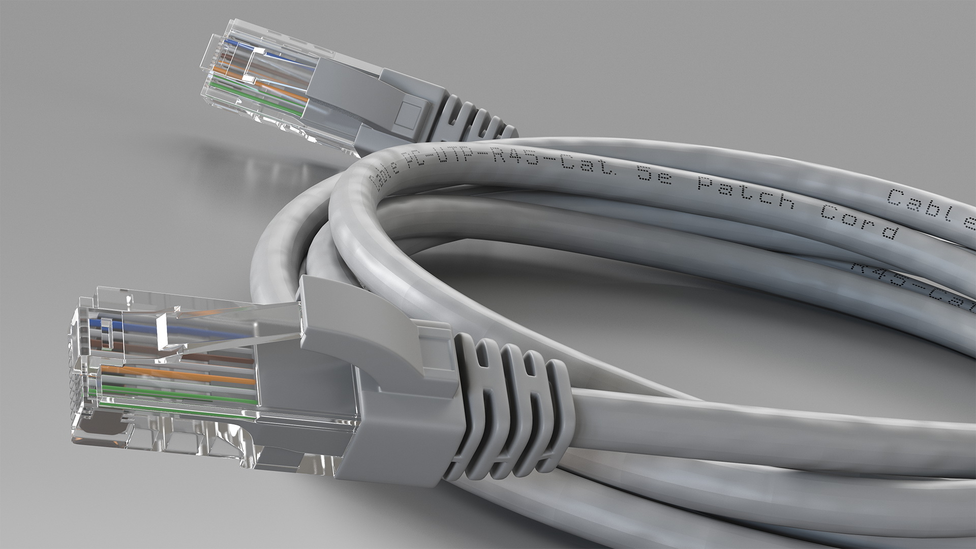 3D RJ45 Cable White
