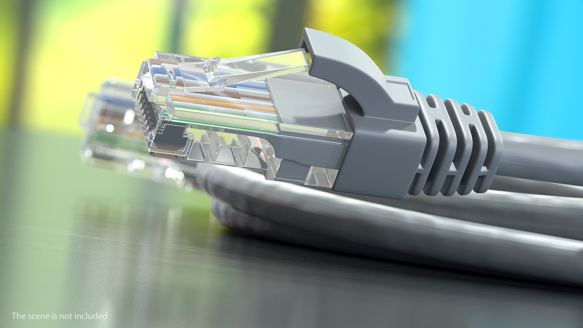 3D RJ45 Cable White