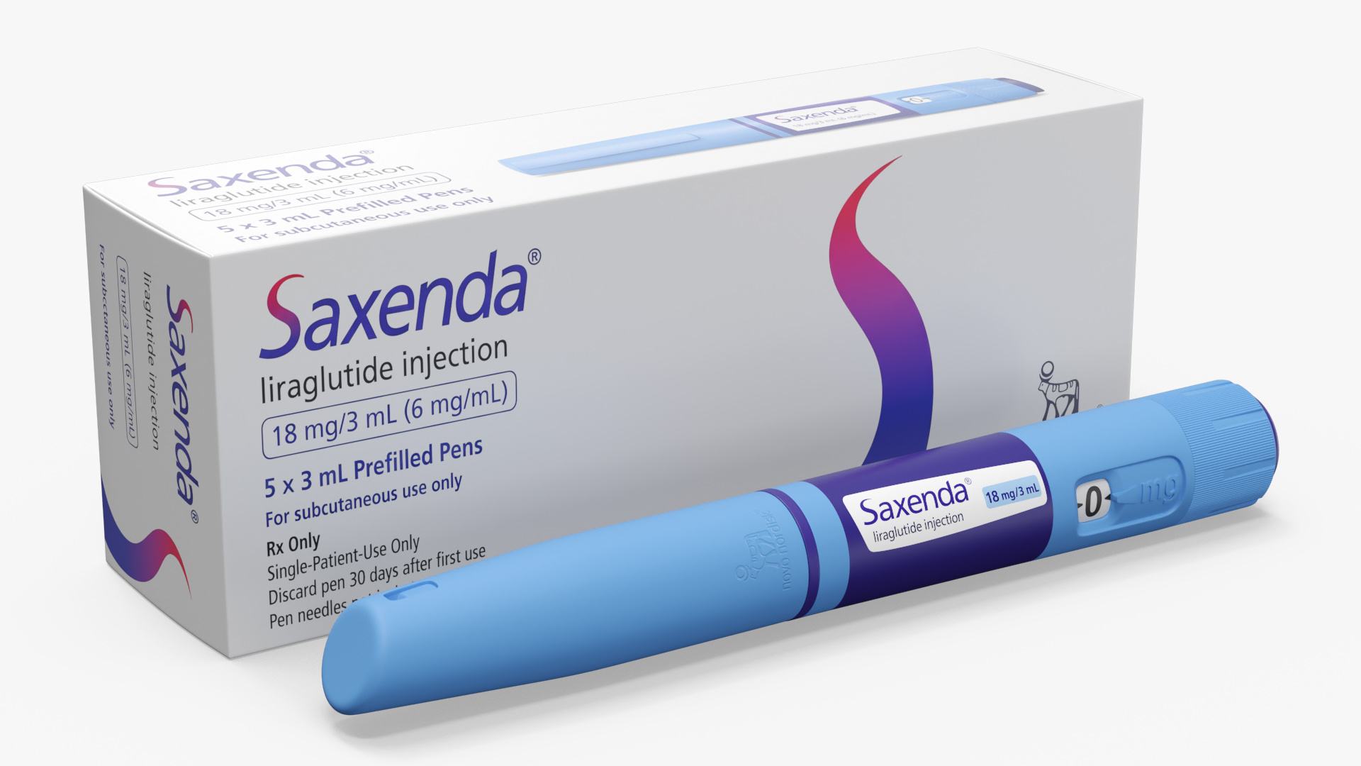 Saxenda Liraglutide Injection Pen with Retail Box White - view 2