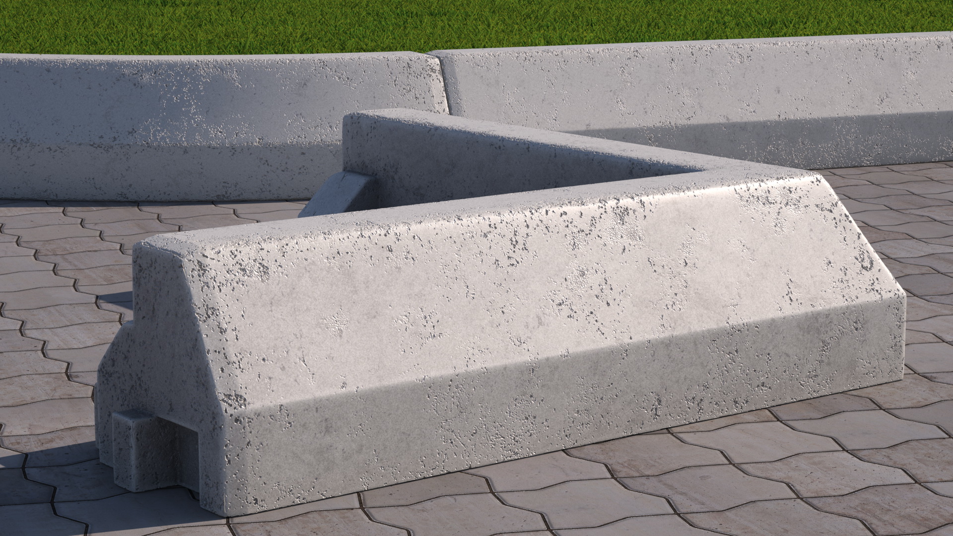 Superior Curb Outer Corner Section 3D model