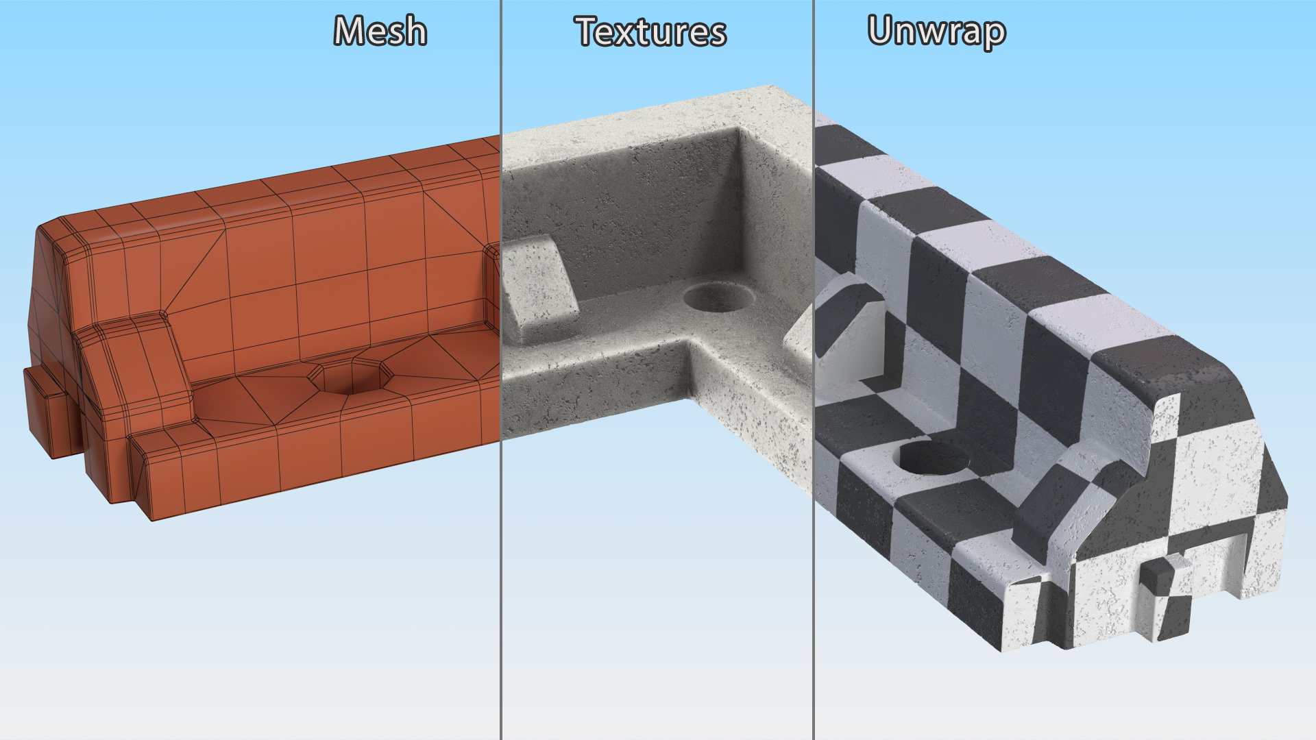 Superior Curb Outer Corner Section 3D model