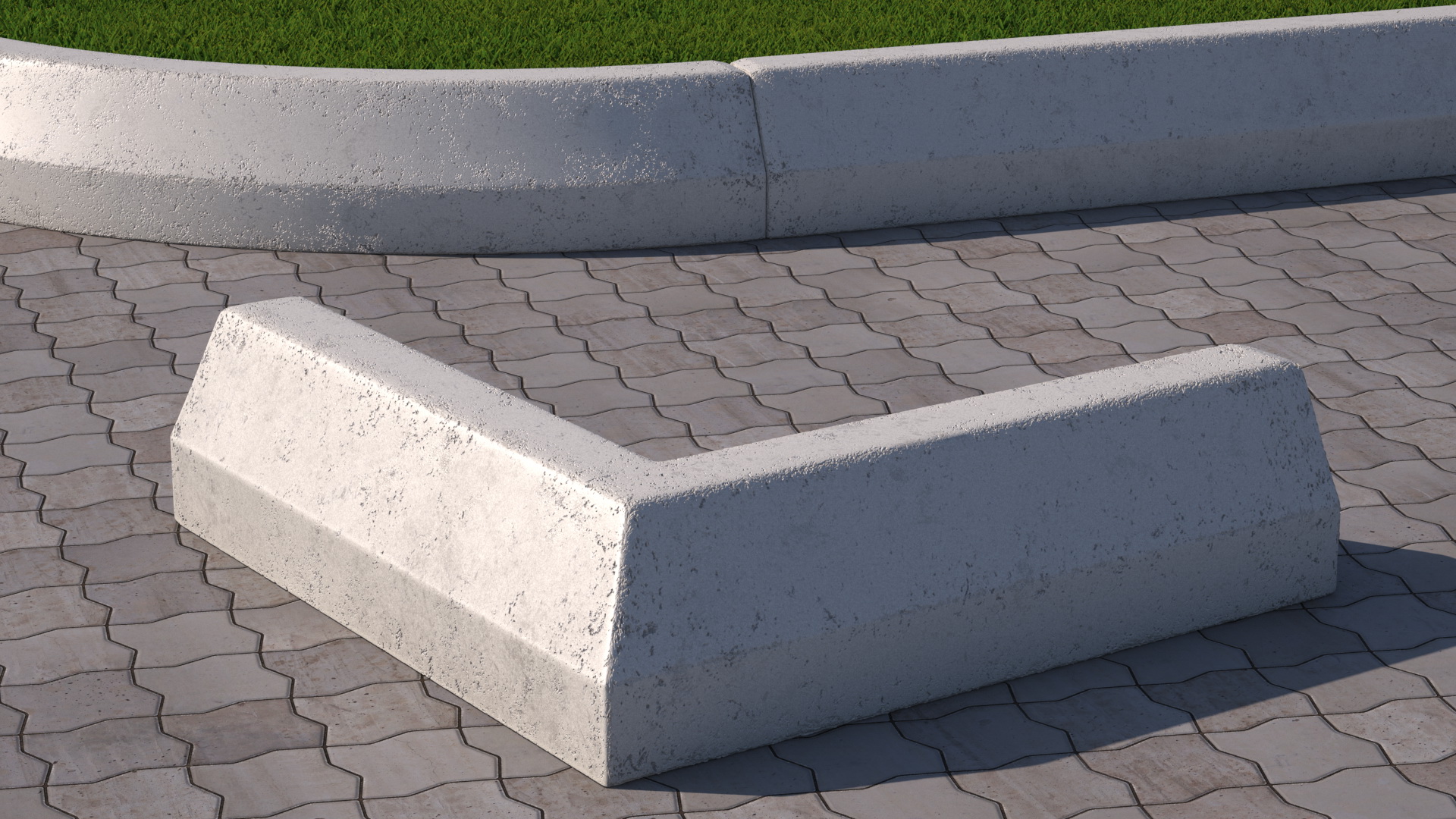 Superior Curb Outer Corner Section 3D model