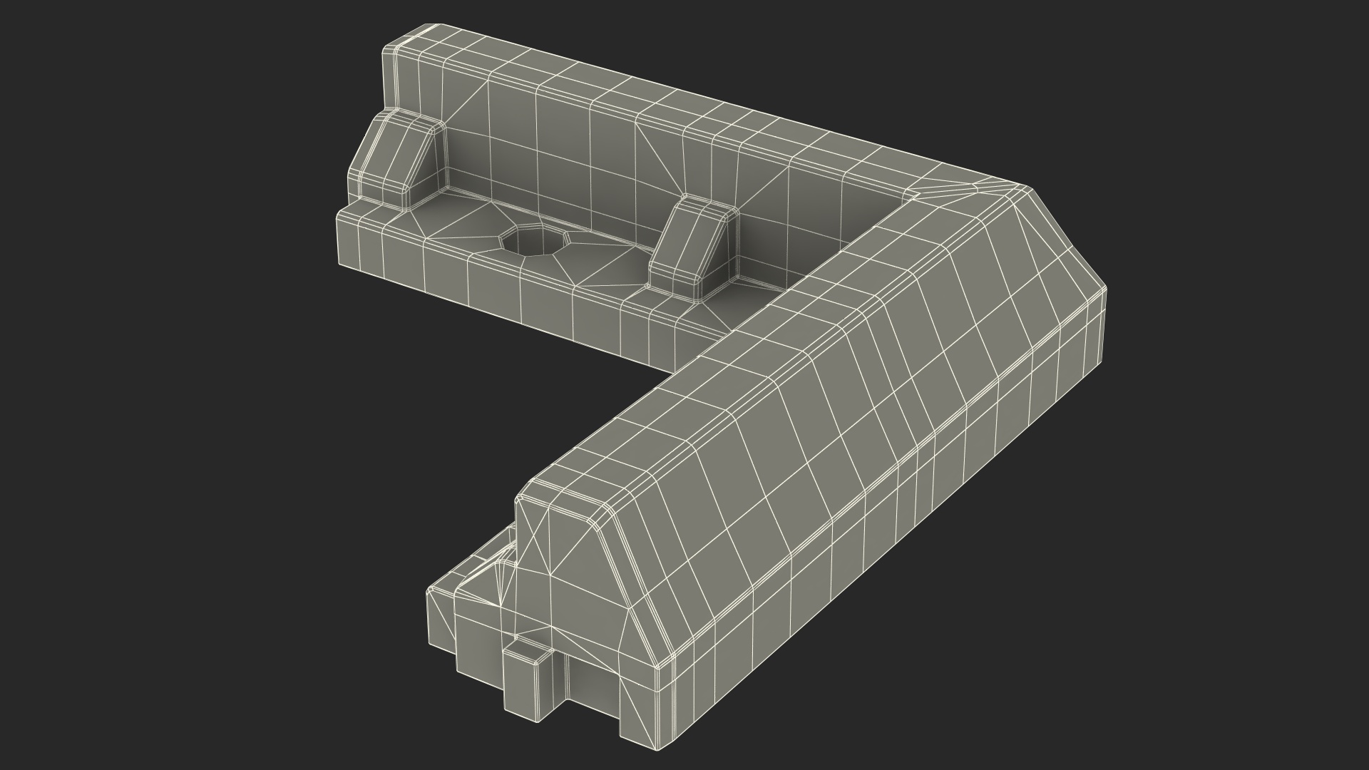 Superior Curb Outer Corner Section 3D model