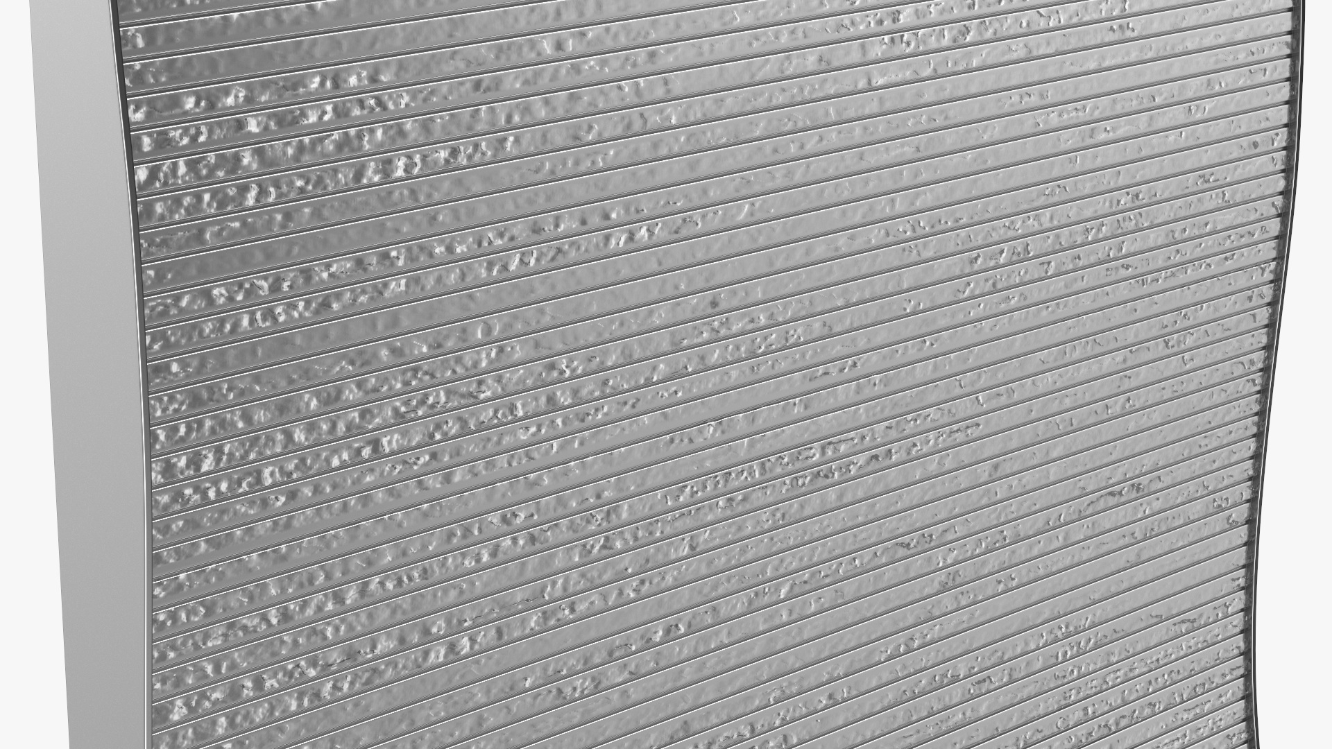 3D Metallic Wall Fountain with Water model