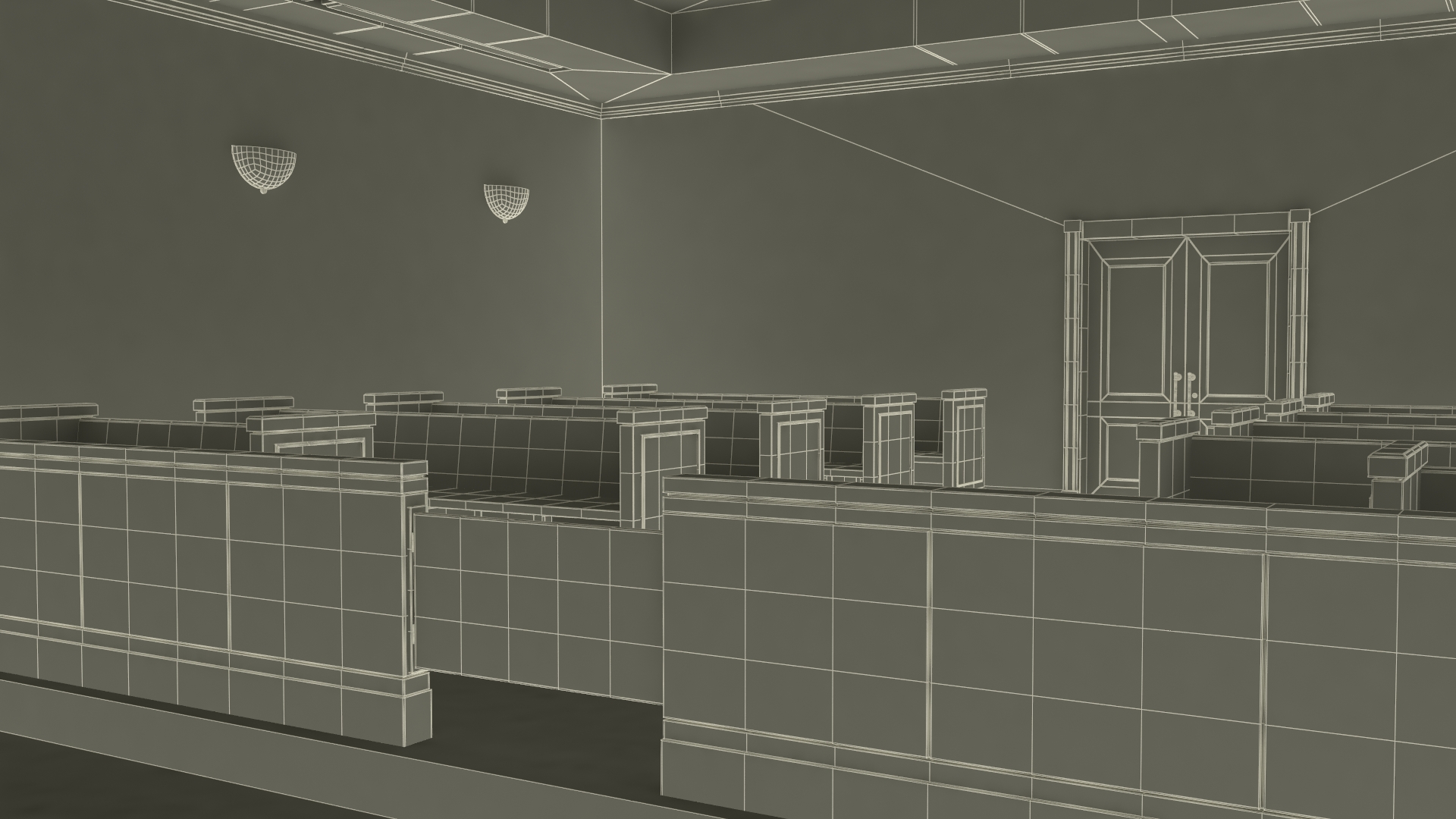 US Courtroom Room 3D