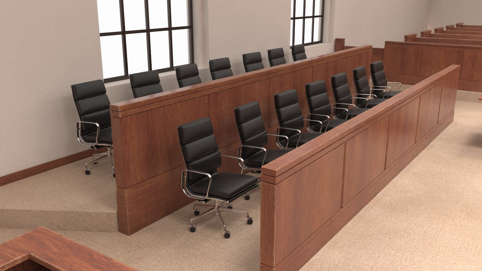 US Courtroom Room 3D
