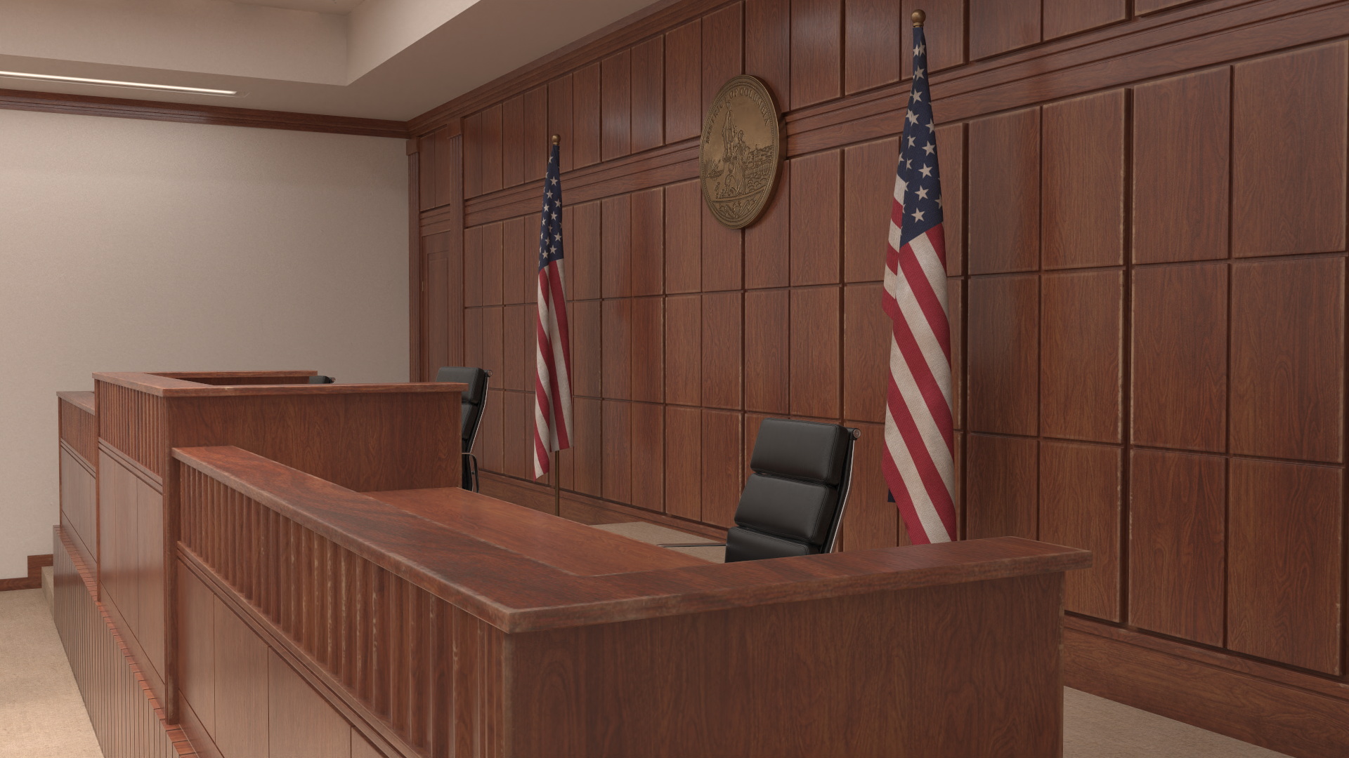 US Courtroom Room 3D