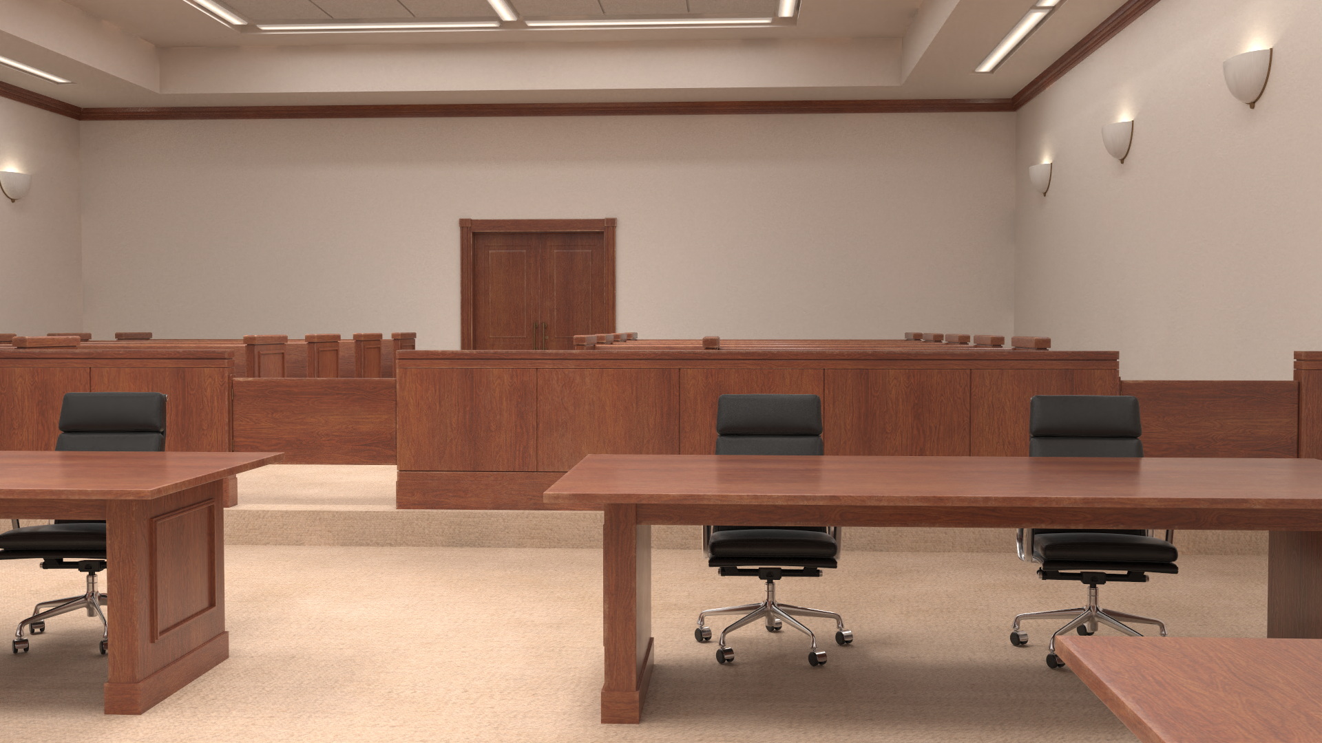 US Courtroom Room 3D