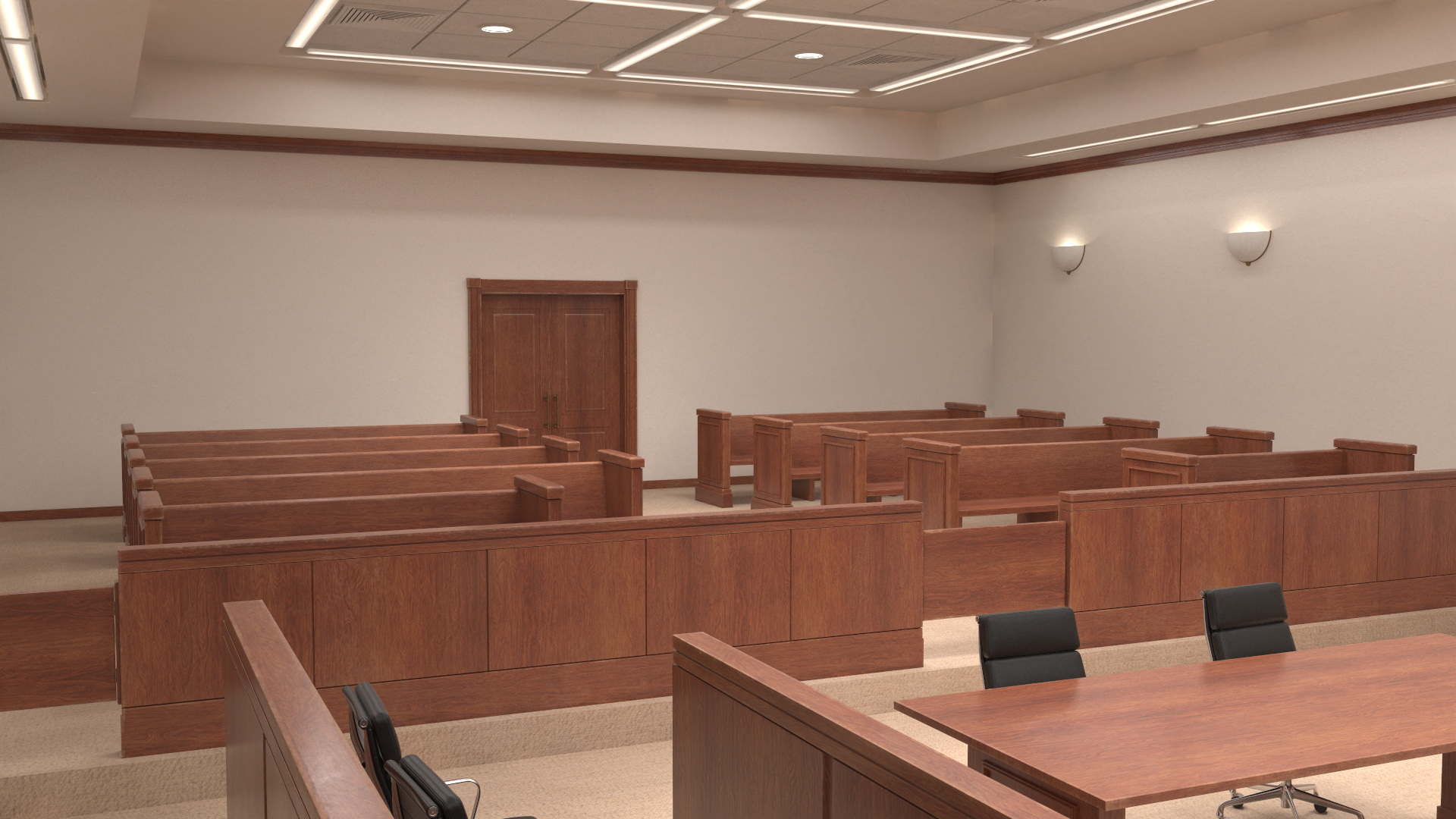 US Courtroom Room 3D