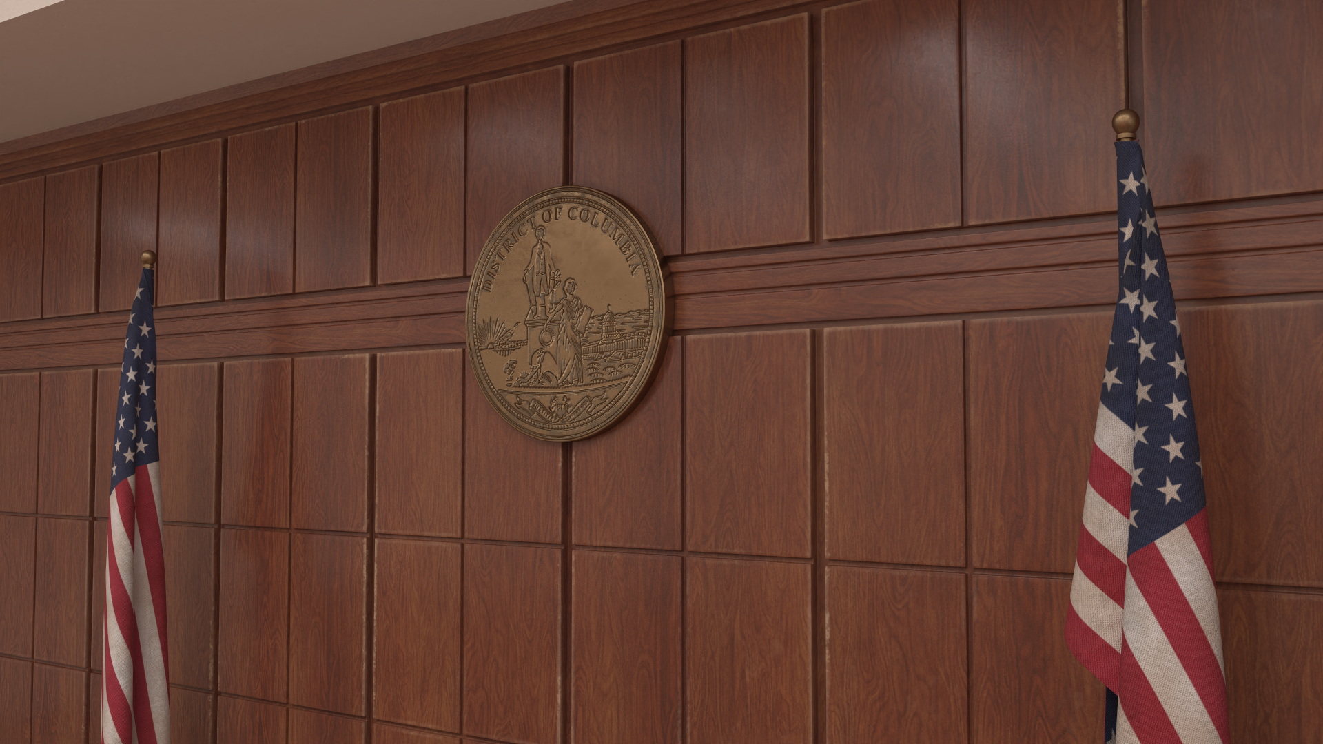 US Courtroom Room 3D