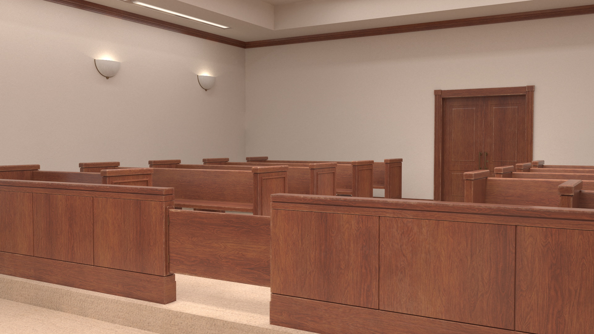 US Courtroom Room 3D