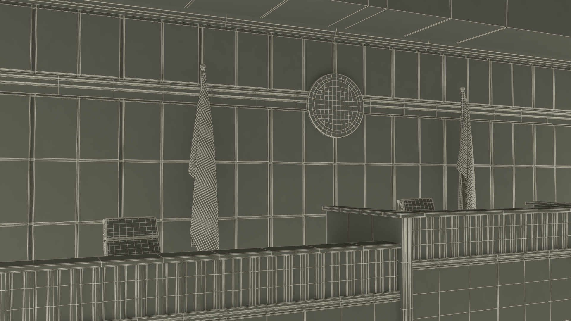 US Courtroom Room 3D