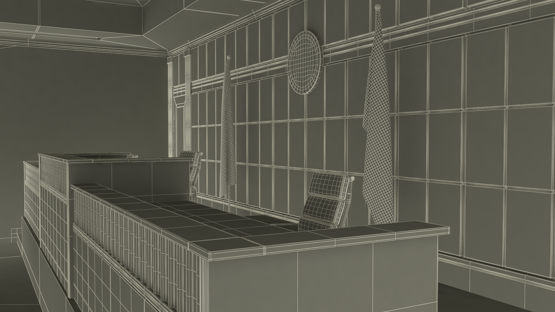 US Courtroom Room 3D