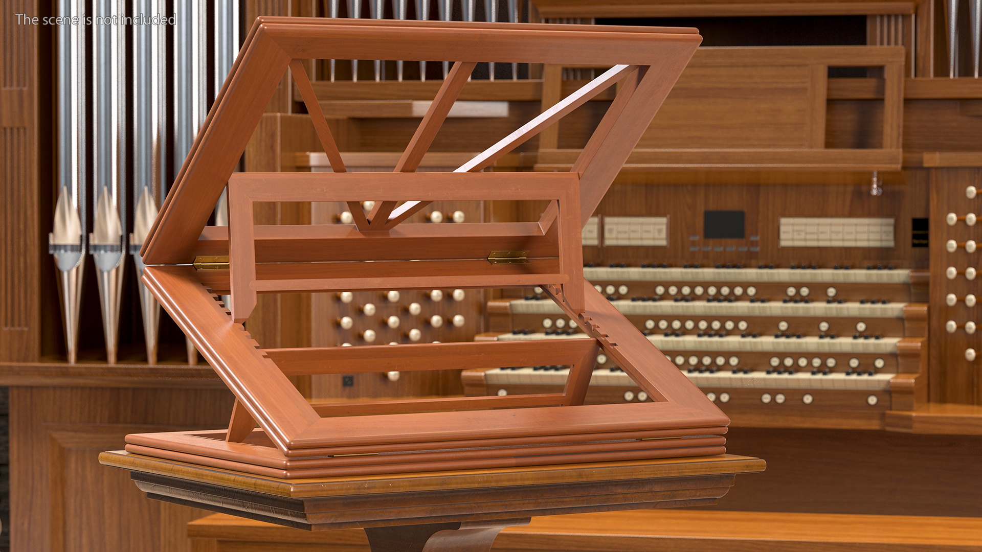 Collapsible Wooden Book Stand 3D model