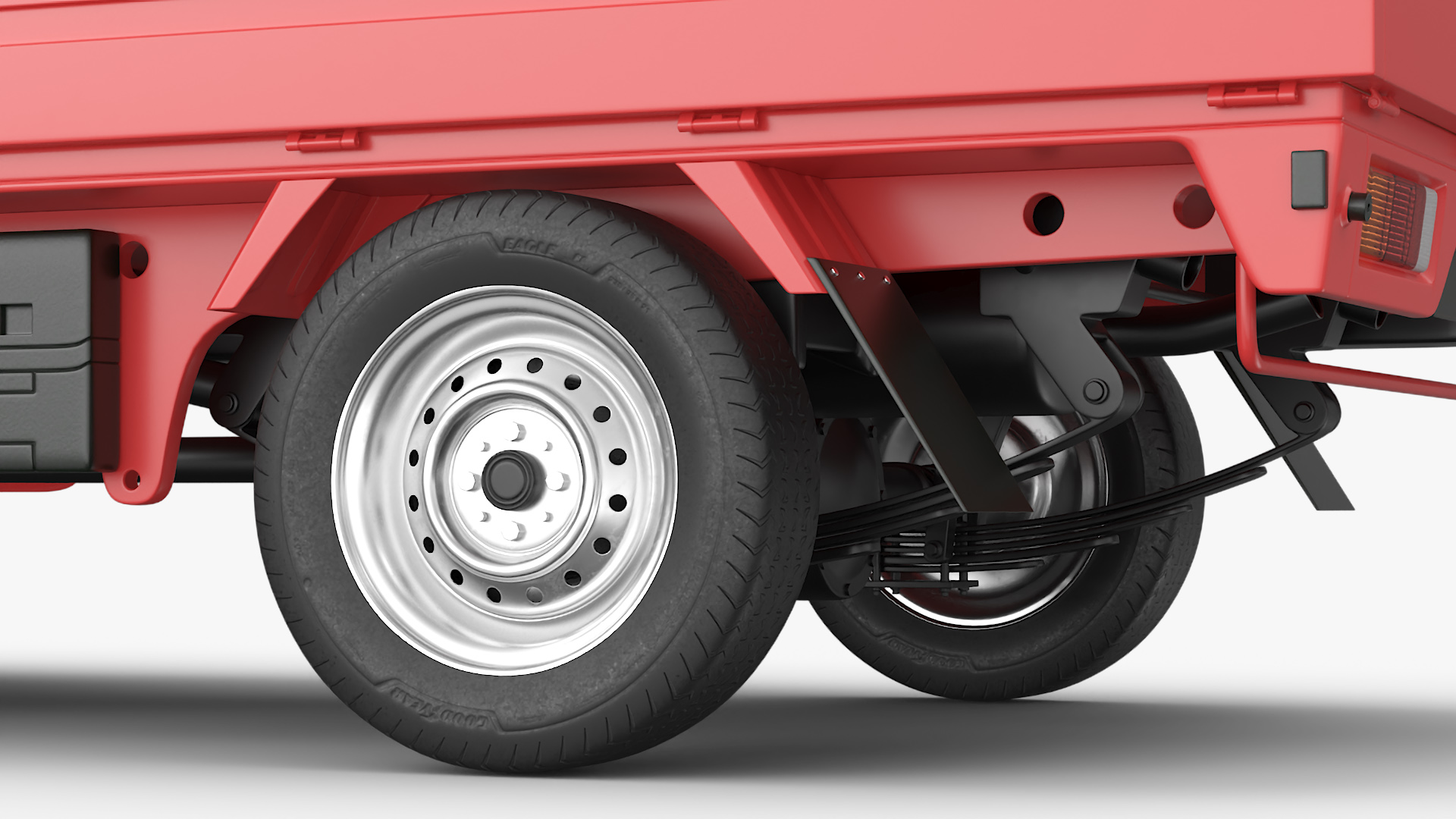 Red Suzuki Carry Truck with a Load of Bricks 3D model