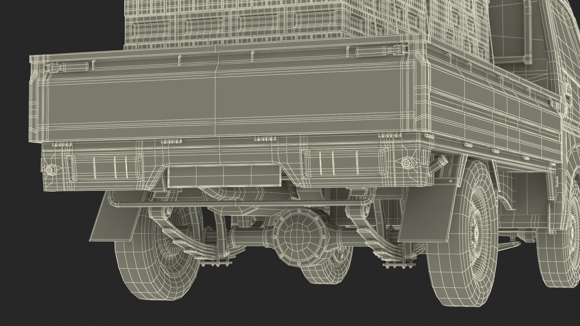 Red Suzuki Carry Truck with a Load of Bricks 3D model