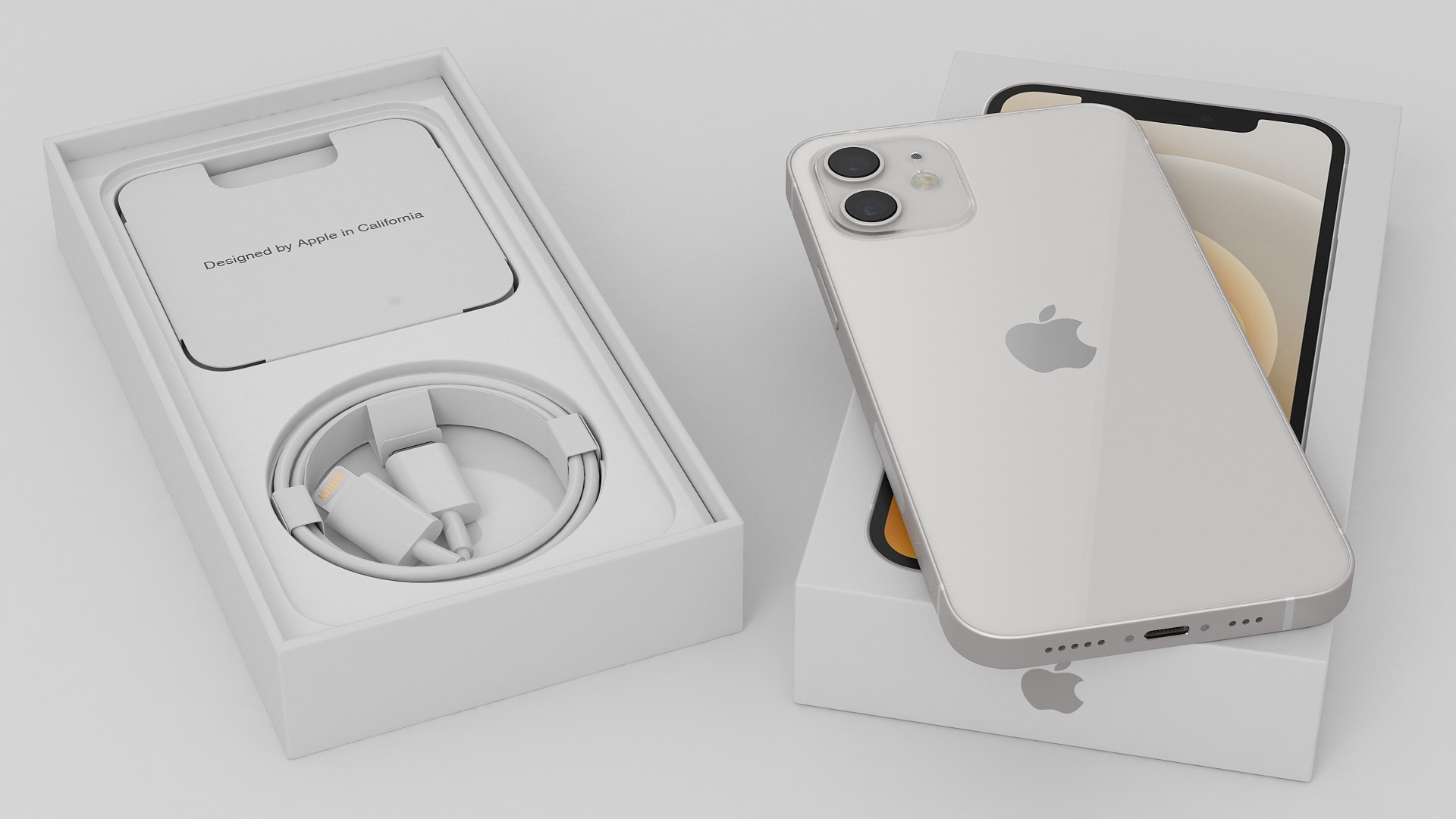 Apple iPhone 12 Unboxed White 3D model