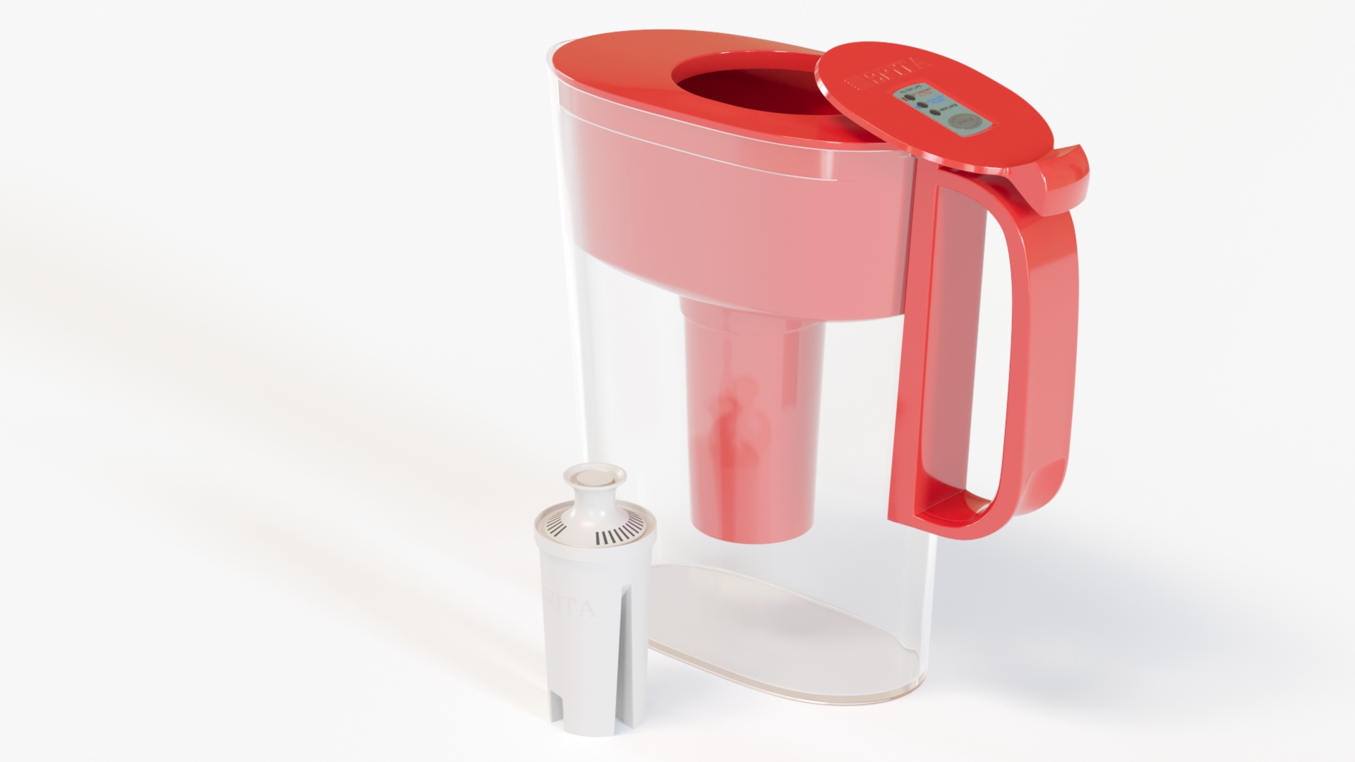 3D model Brita Red Water Pitcher with Filter