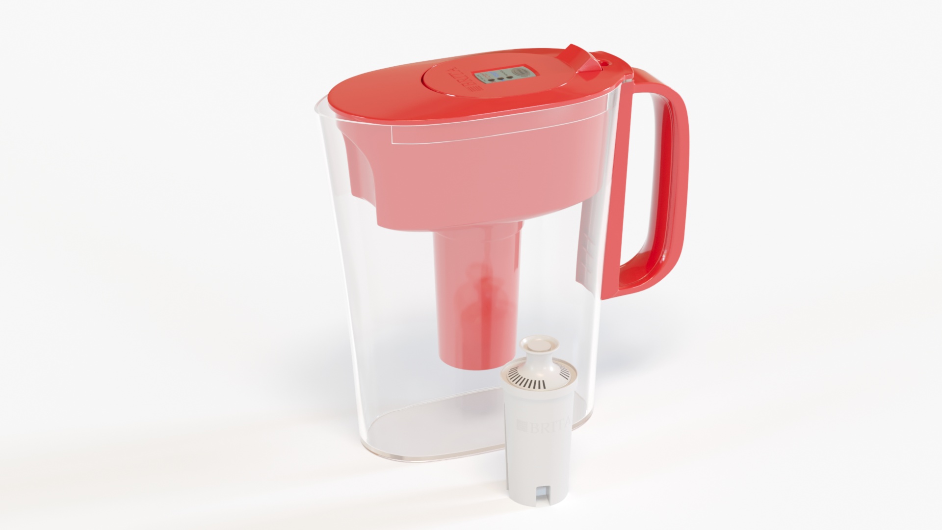 3D model Brita Red Water Pitcher with Filter