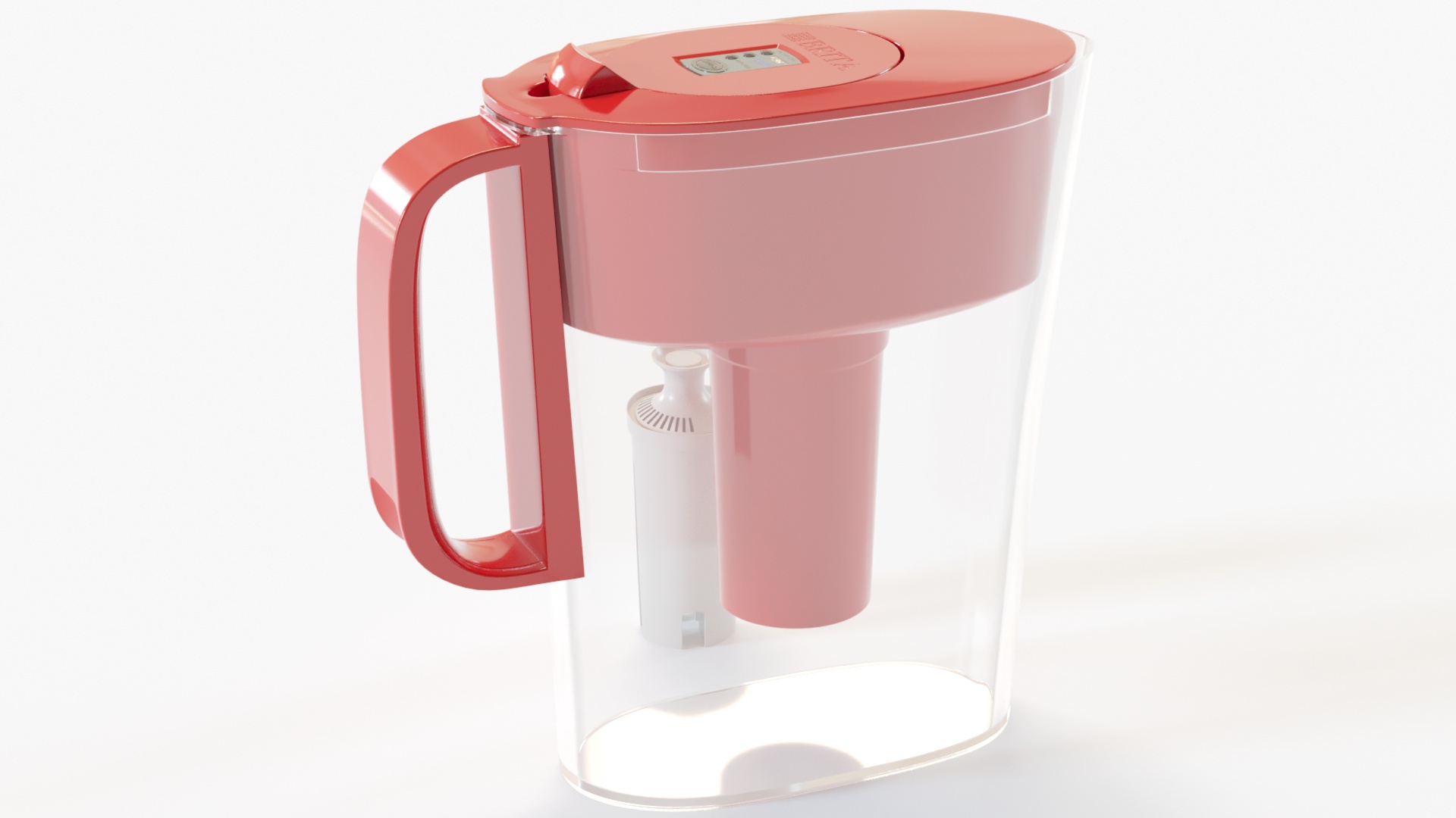 3D model Brita Red Water Pitcher with Filter