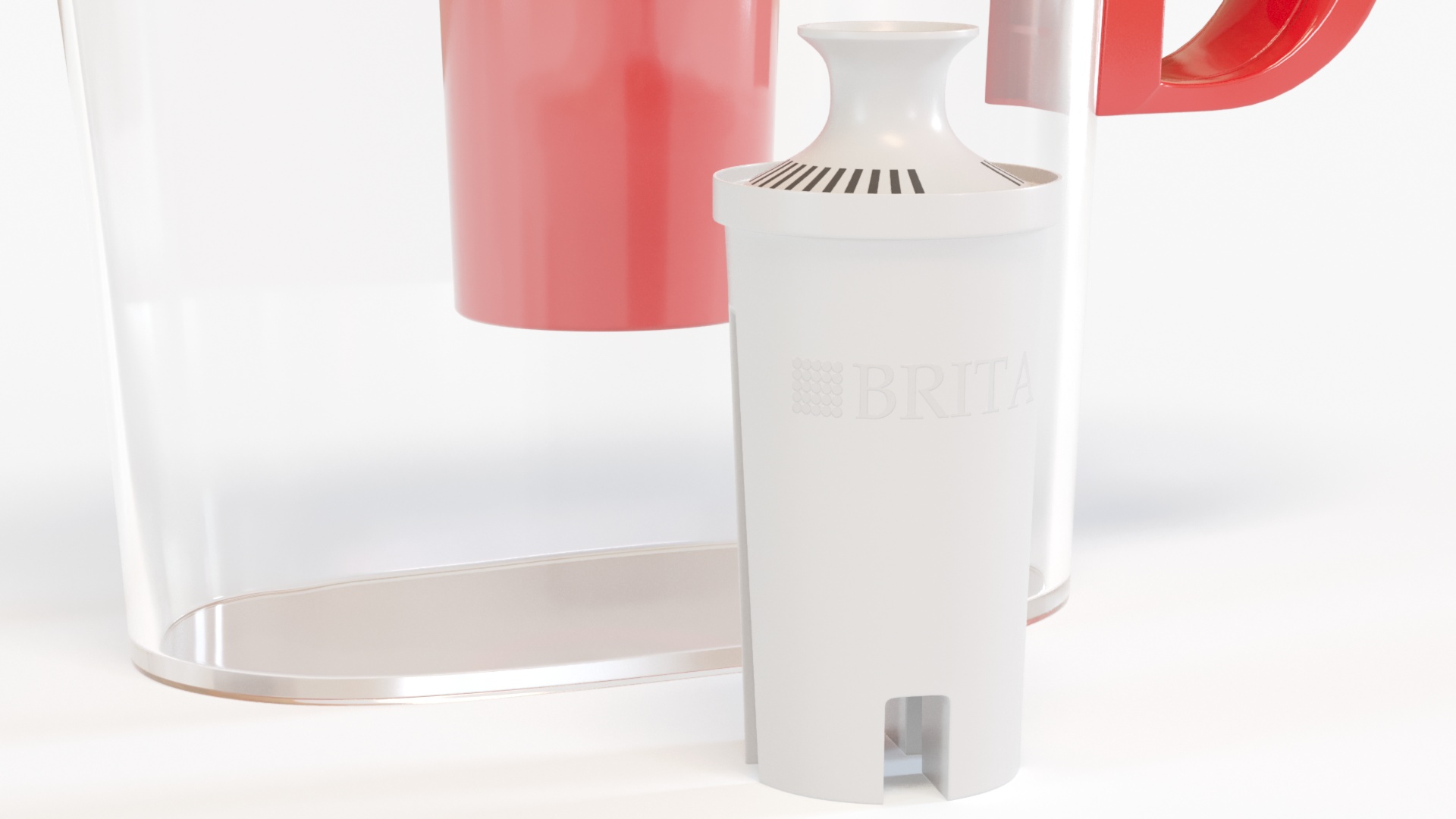 3D model Brita Red Water Pitcher with Filter