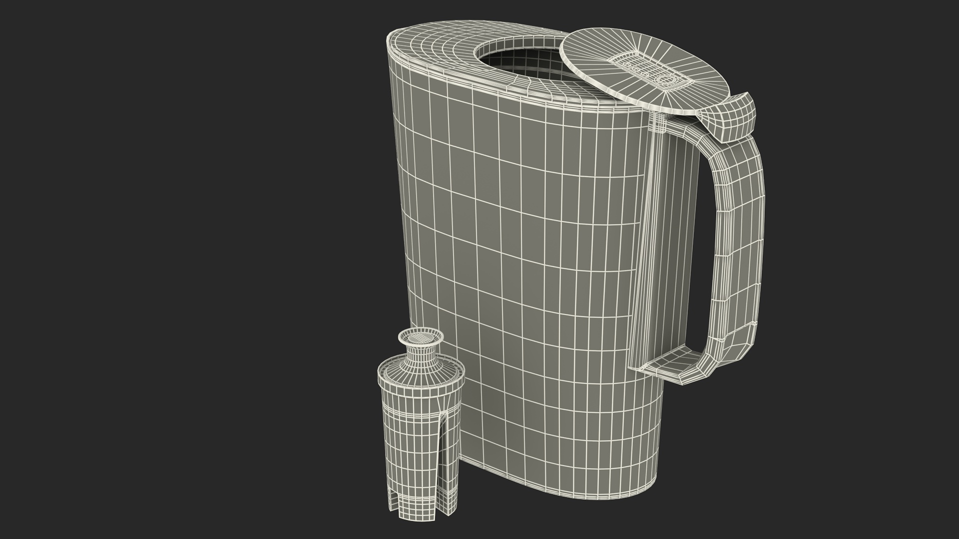3D model Brita Red Water Pitcher with Filter