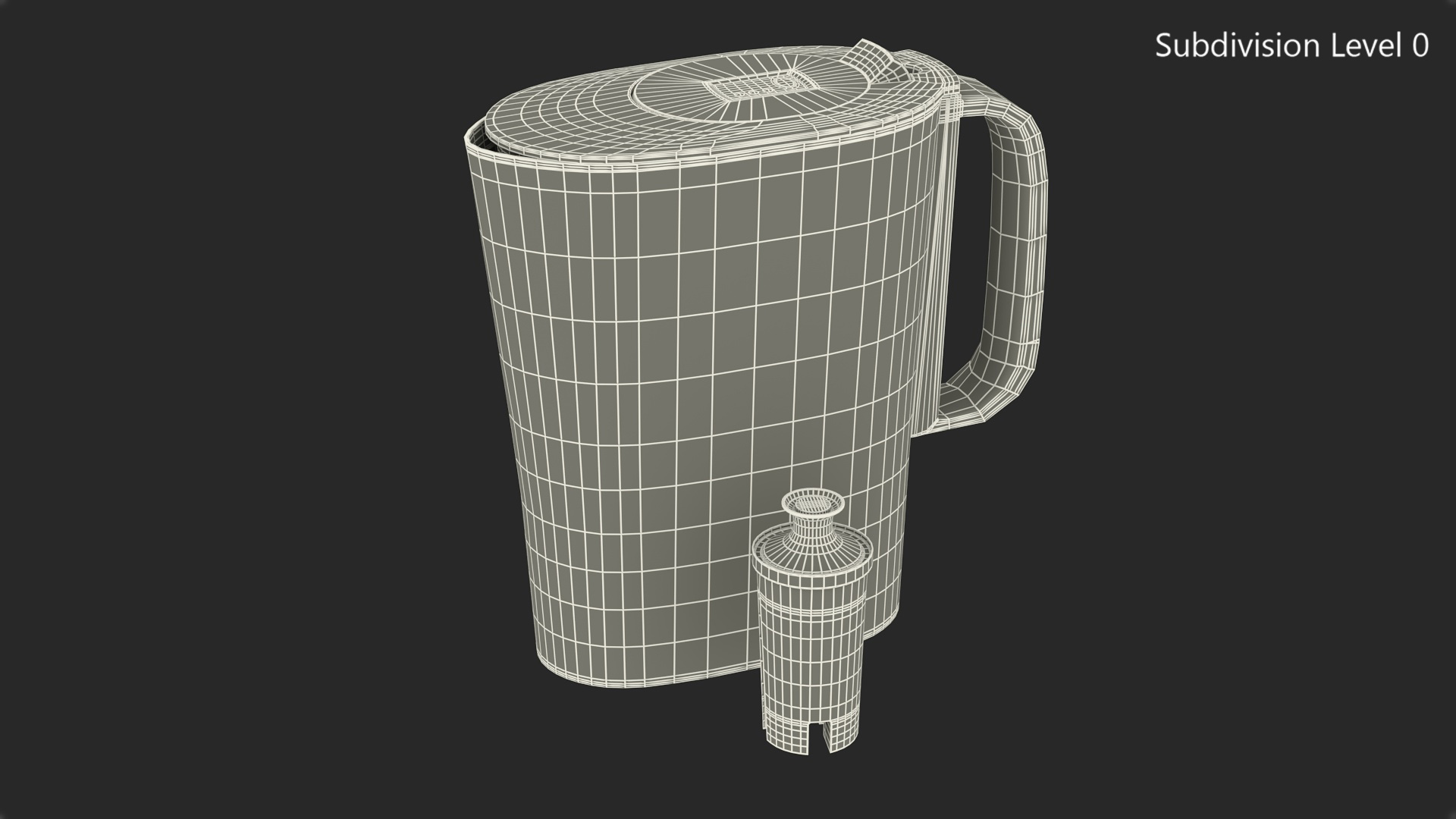 3D model Brita Red Water Pitcher with Filter