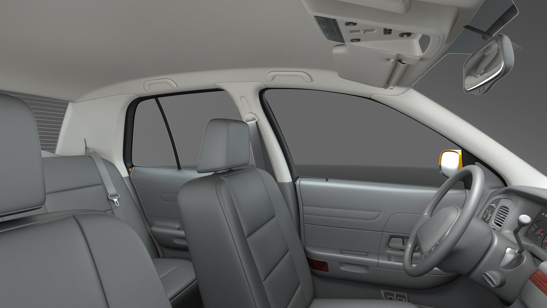 3D Ford Crown Victoria Yellow Taxi