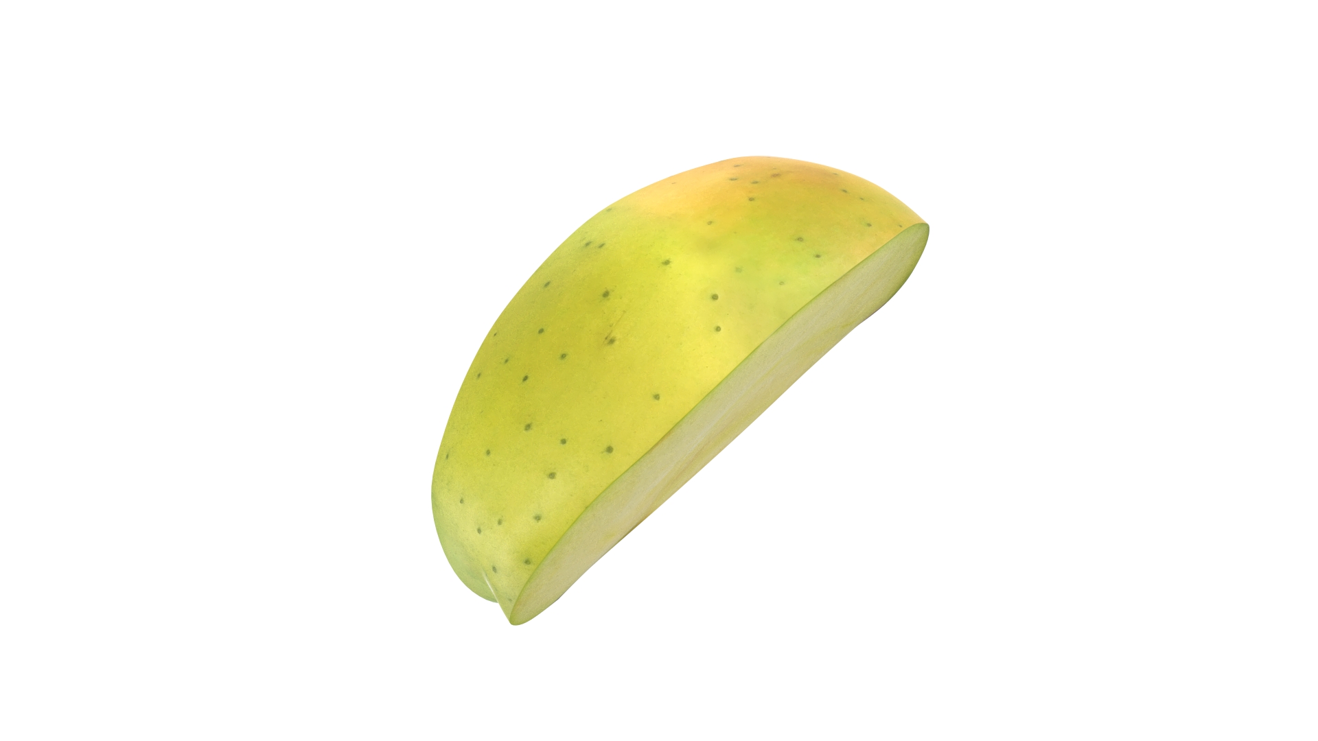 3D Sliced Green Apple model