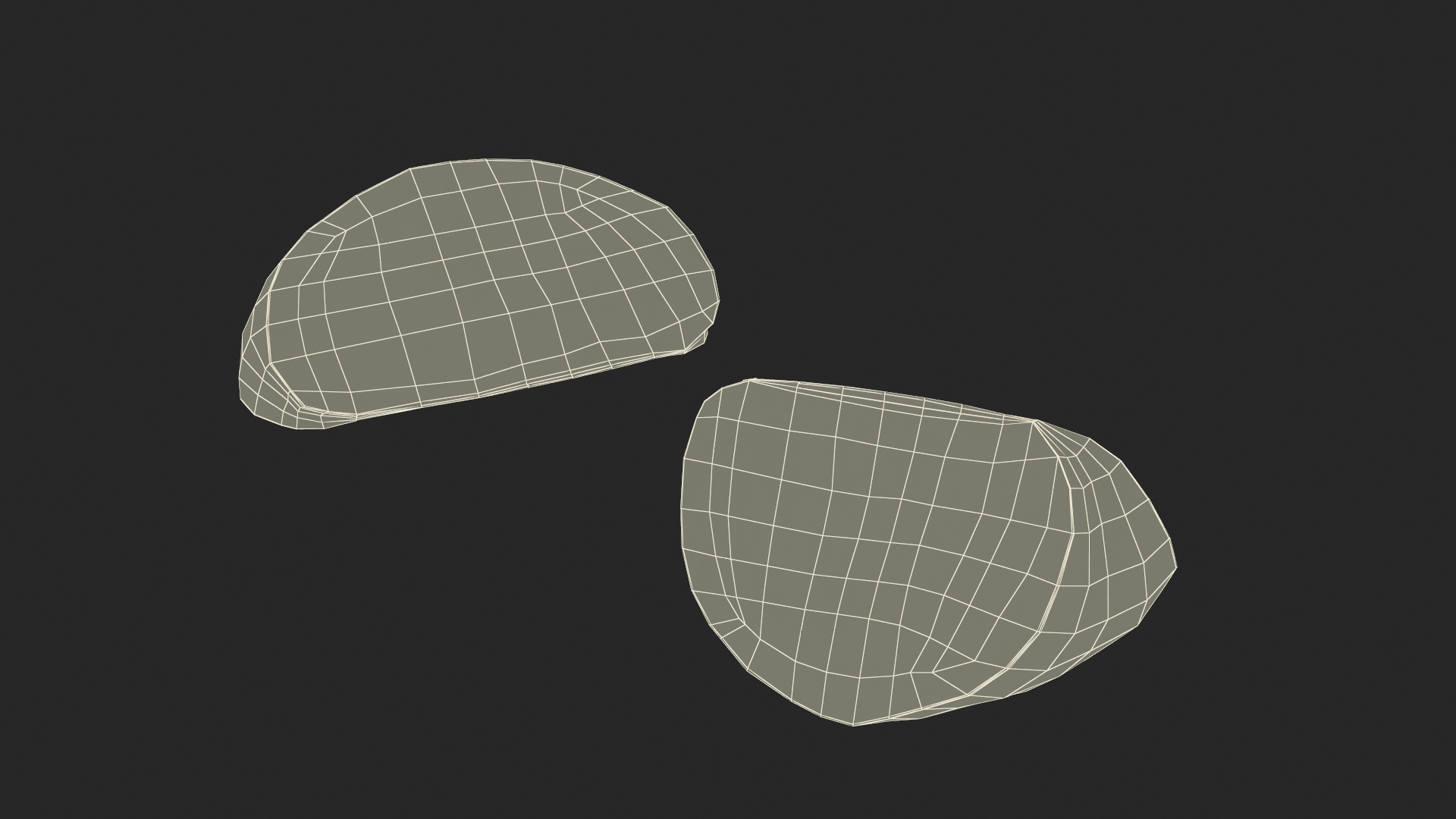 3D Sliced Green Apple model