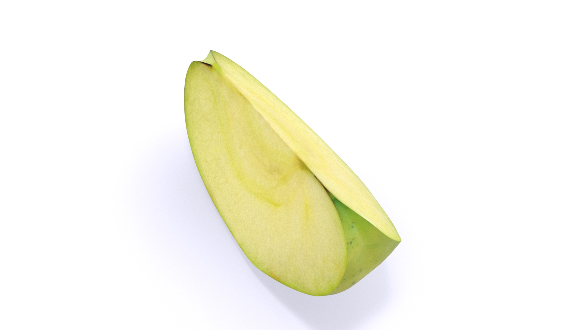 3D Sliced Green Apple model