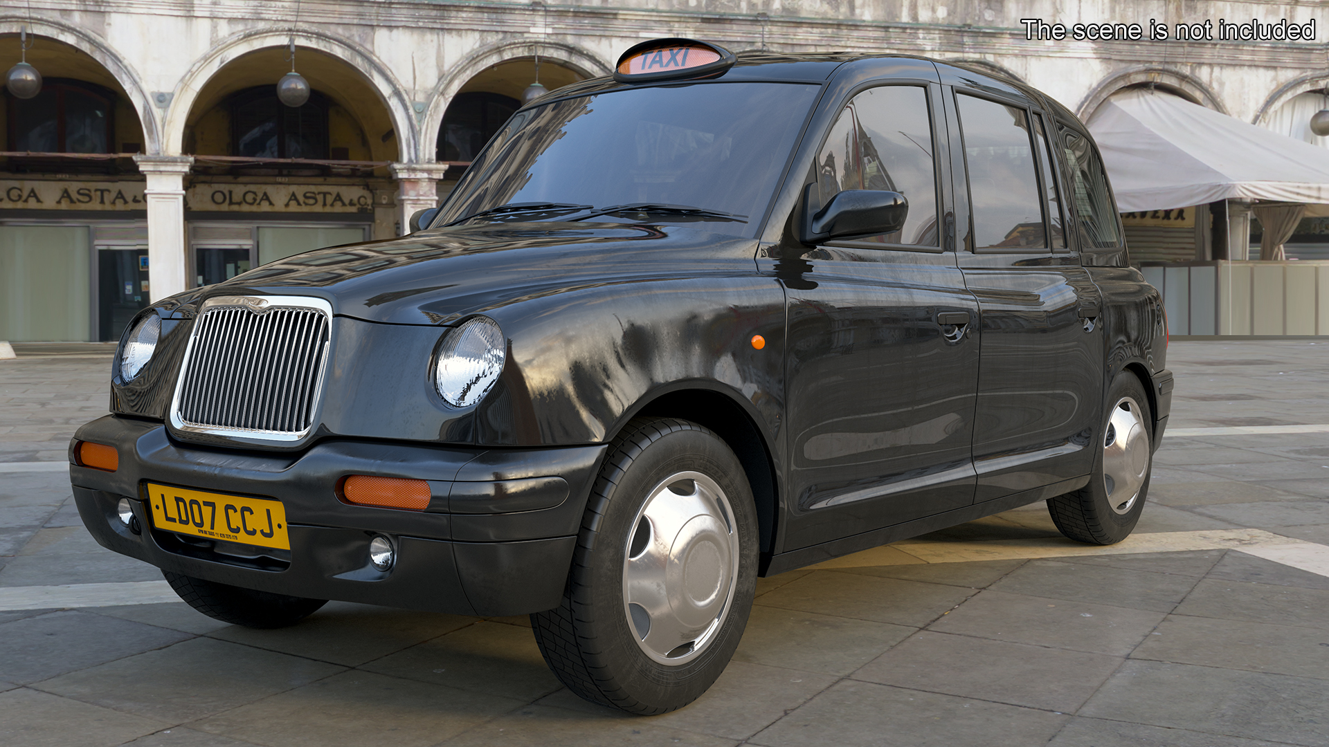 London Black Cab Taxi Simple Interior 3D