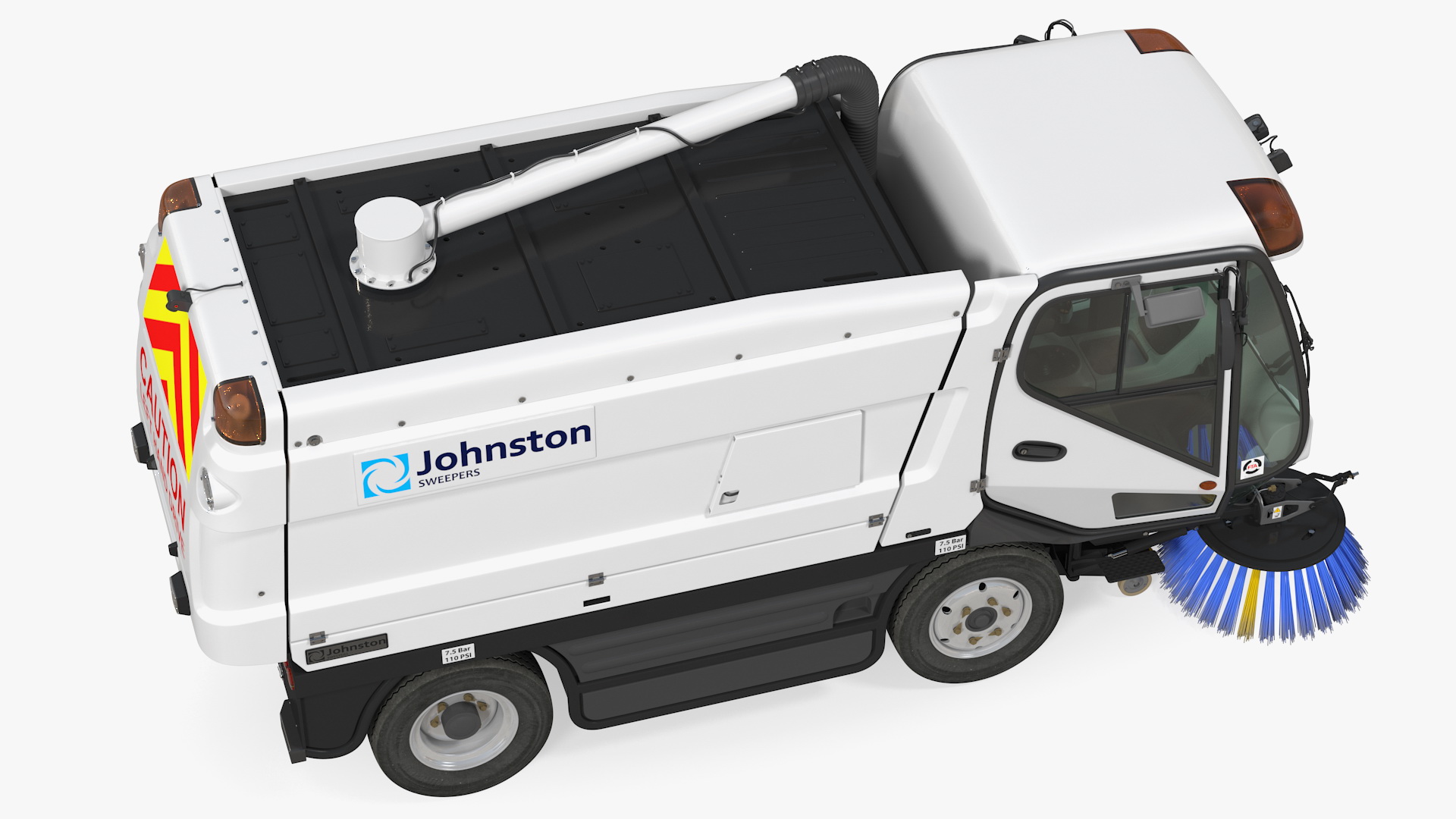 Johnston CX400 Road Sweeper Rigged 3D model