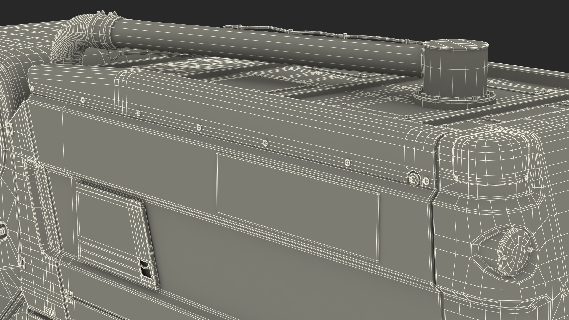 Johnston CX400 Road Sweeper Rigged 3D model