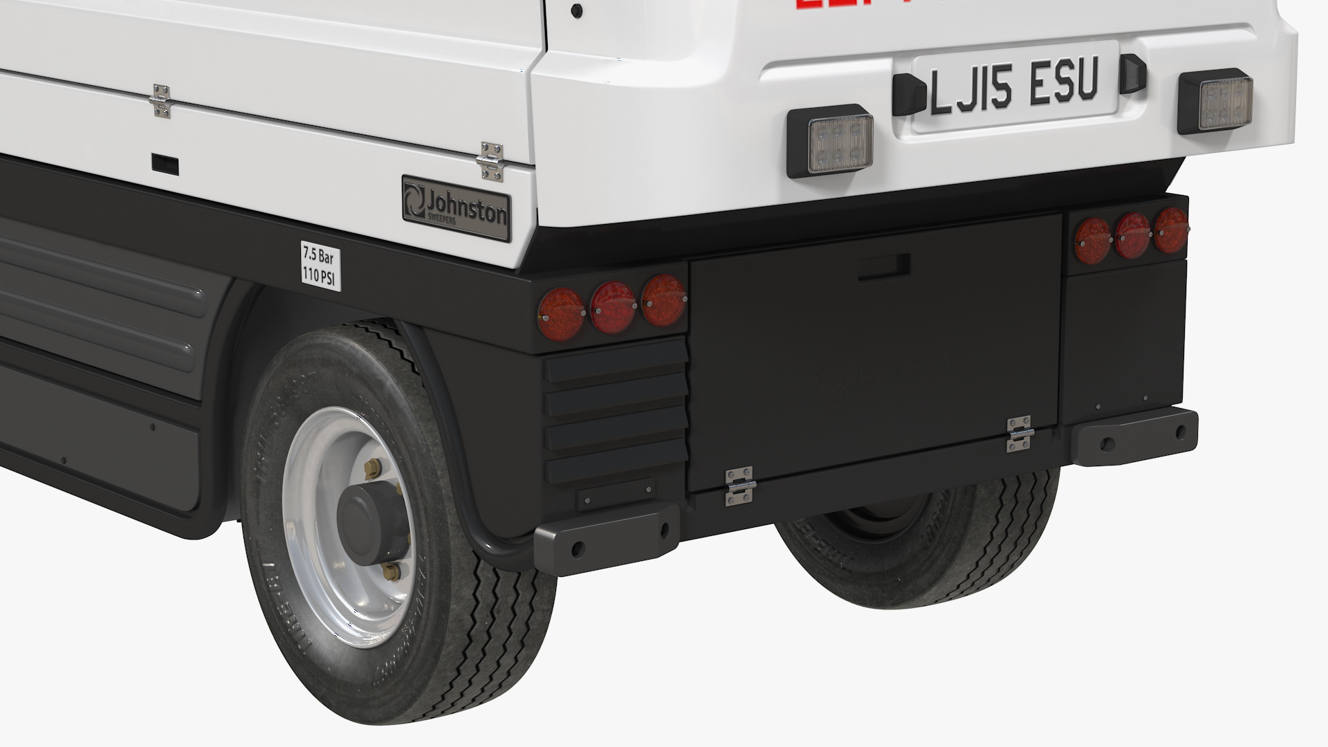 Johnston CX400 Road Sweeper Rigged 3D model