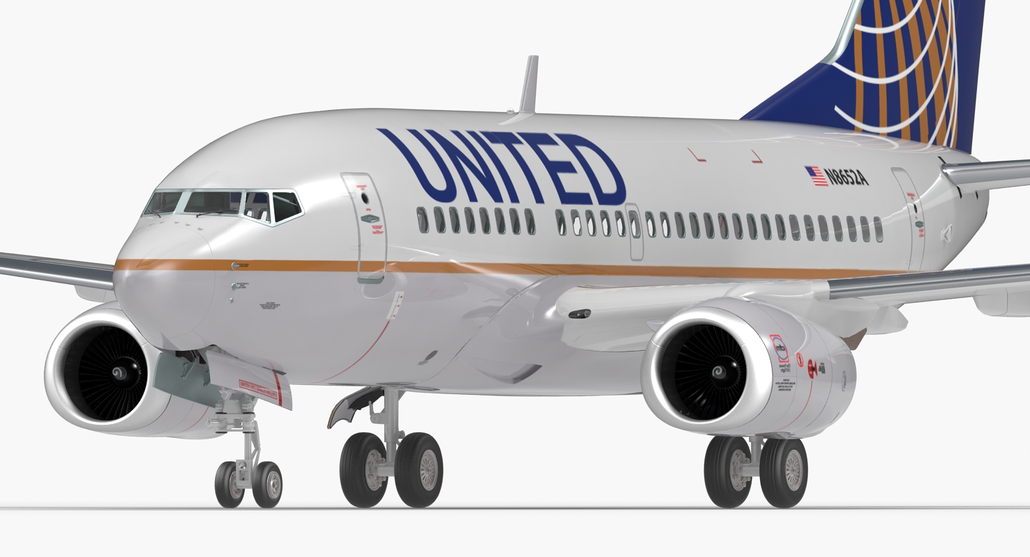 3D model Boeing 737 600 United Airlines
